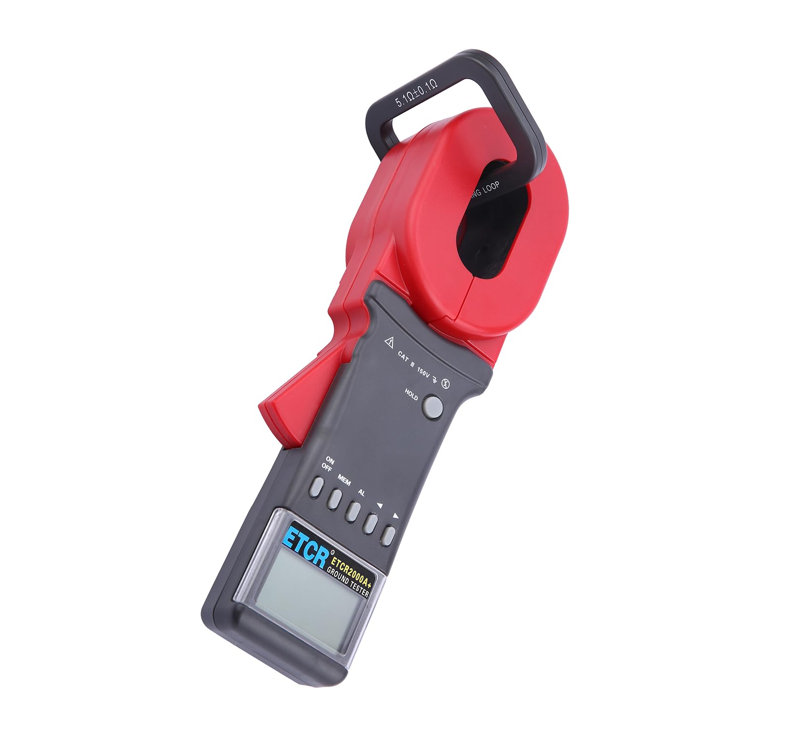 ETCR2000A+ Digital Clamp Ground Resistance Tester 0.01-200Ω for Electrical Safety Testing - Perfect for Industrial, Commercial & Residential Electrical Maintenance