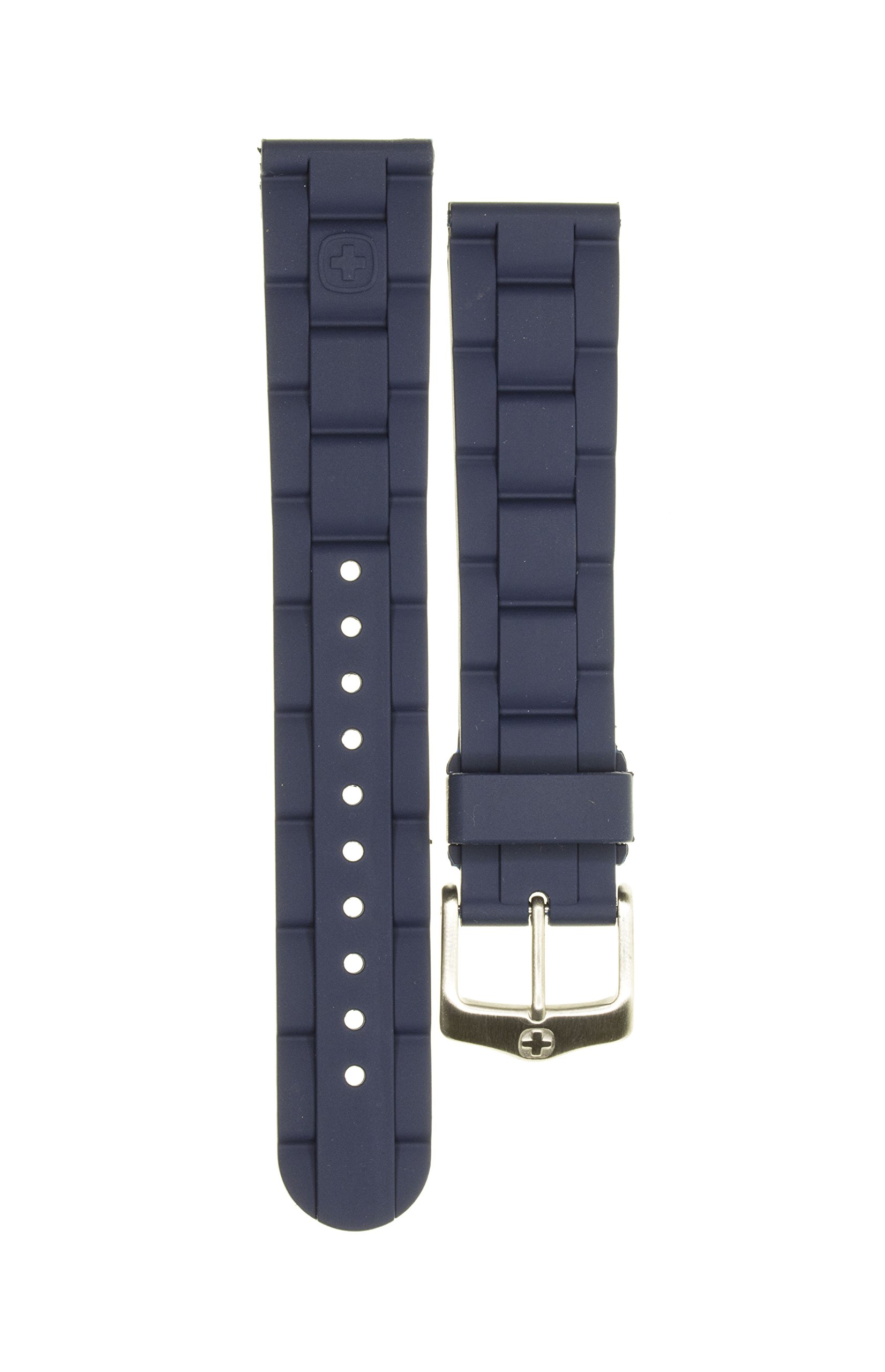 Original Wenger Swiss Army 20mm Genuine Rubber Dive Watch Band - Blue Strap Replacement for 20mm Watches | Perfect for Swimming, Diving & Outdoor Activities