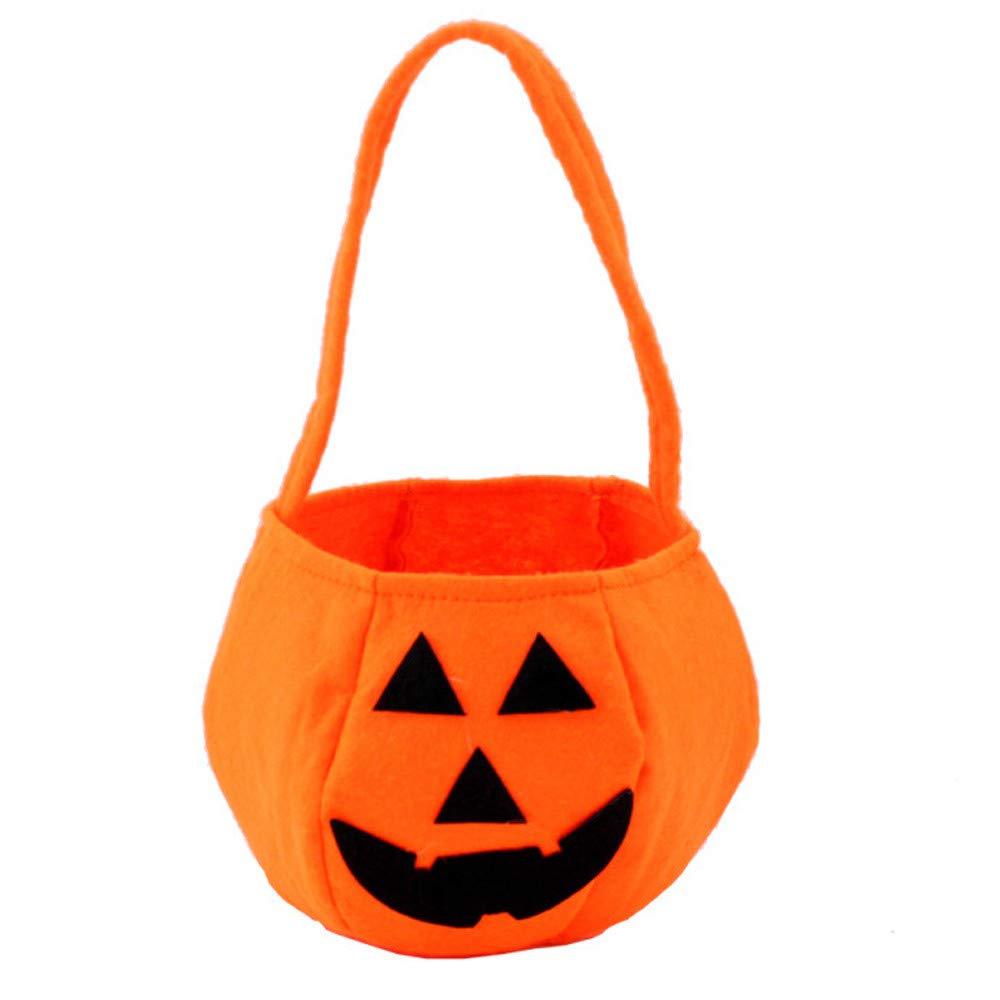 Halloween Pumpkin Candy Bag - Kids Witch Trick or Treat Handbag, Children's Storage Bag for Halloween Accessories & Room Decor - Perfect for Trick-or-Treating, Halloween Parties & Spooky Home Decor