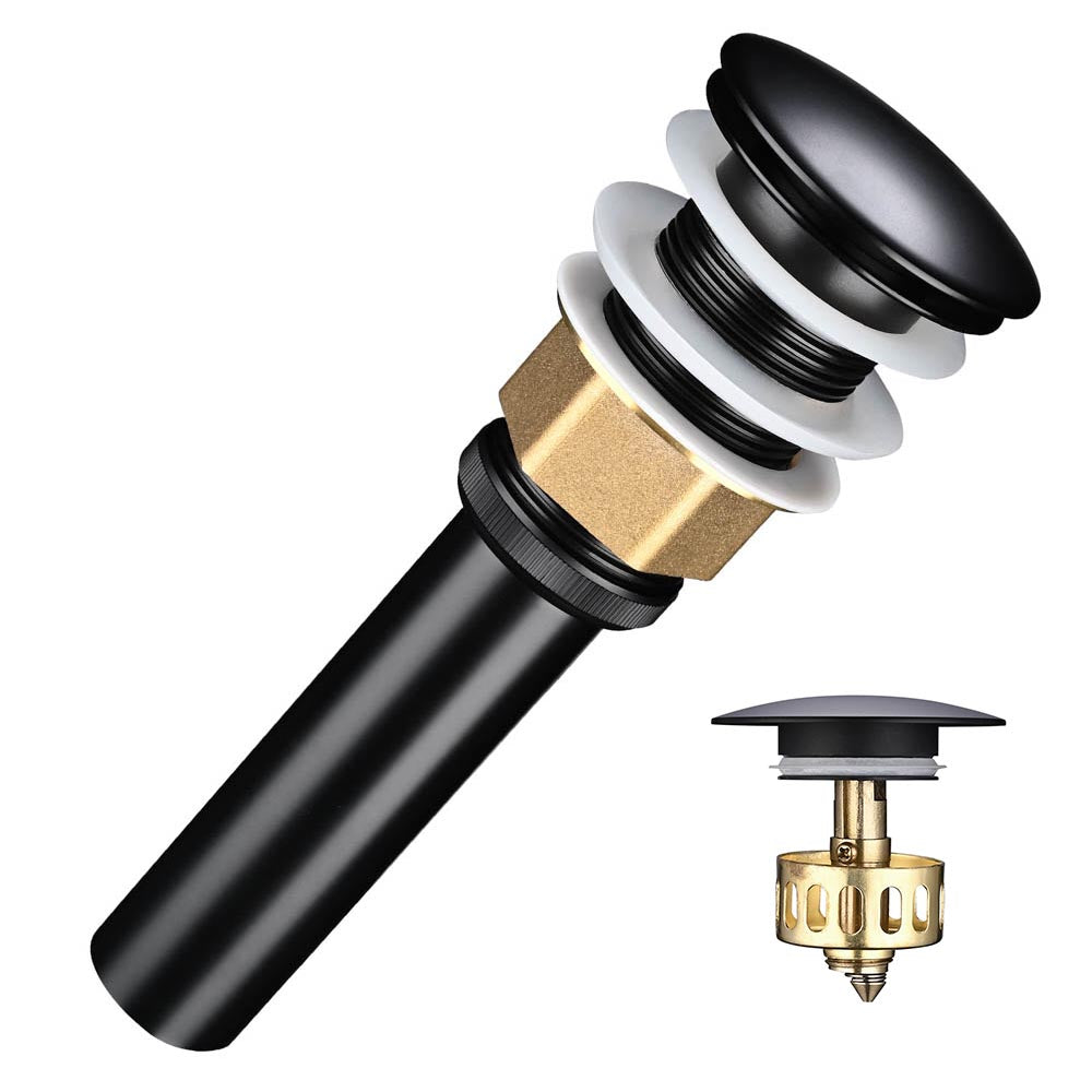 1-5/8 Inch Bathroom Sink Pop-Up Drain Stopper - Chrome Finish, Universal Fit for Bathroom Vanity, Easy Installation (Perfect for Home, Hotel & RV Use)
