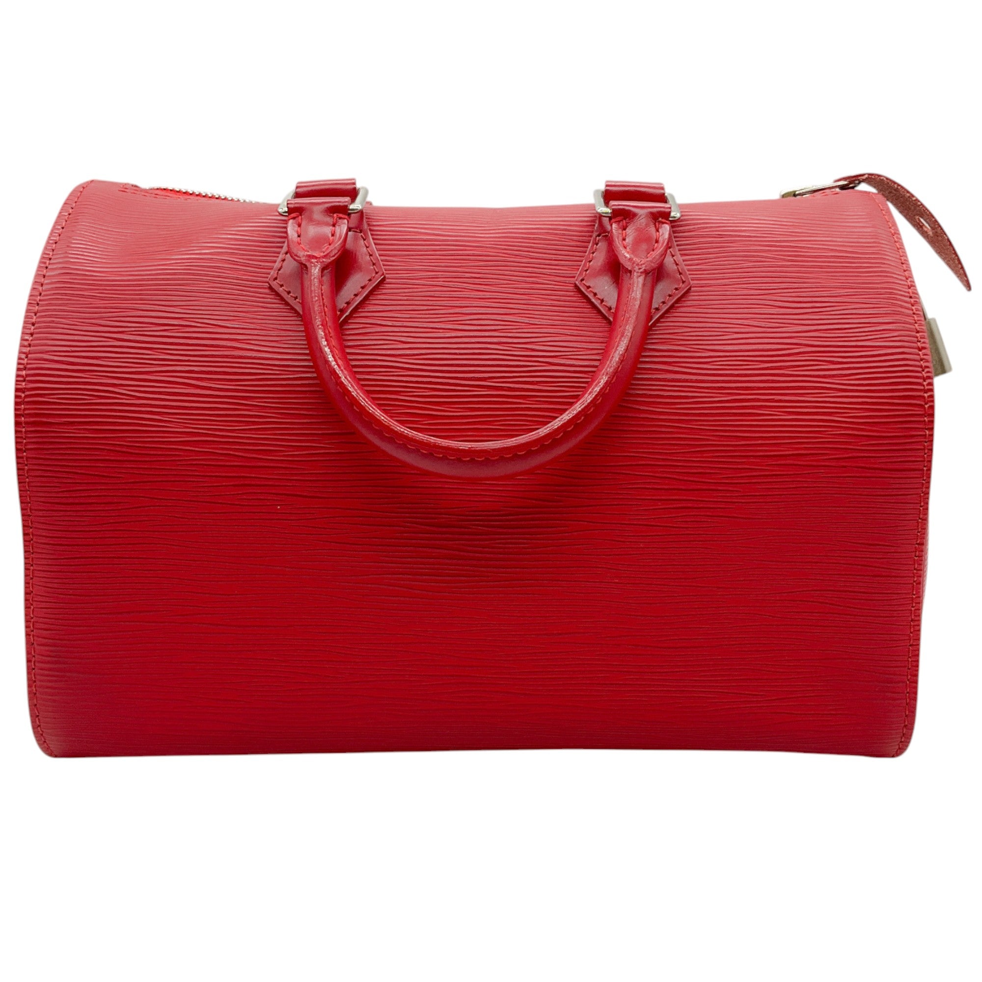 Authentic Louis Vuitton Epi Leather Speedy 30 Handbag in Vibrant Red - Perfect for Work, Travel & Everyday Luxury Fashion Accessory