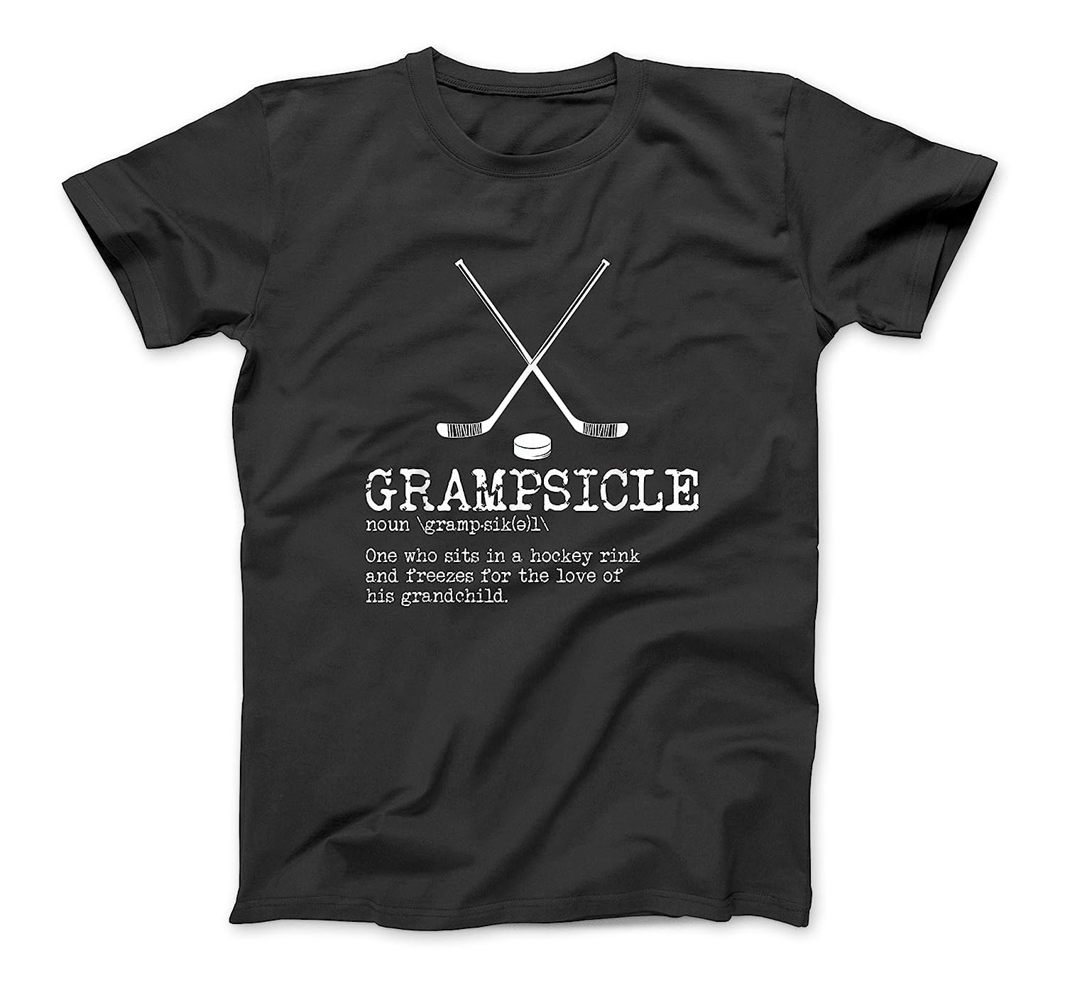 Funny Hockey Grandpa Shirt - Grampsicle Definition T-Shirt for Men, Women & Kids - Tank Top, Sweatshirt, Hoodie & Long Sleeve Options - Perfect for Hockey Games, Family Gatherings & Casual Wear