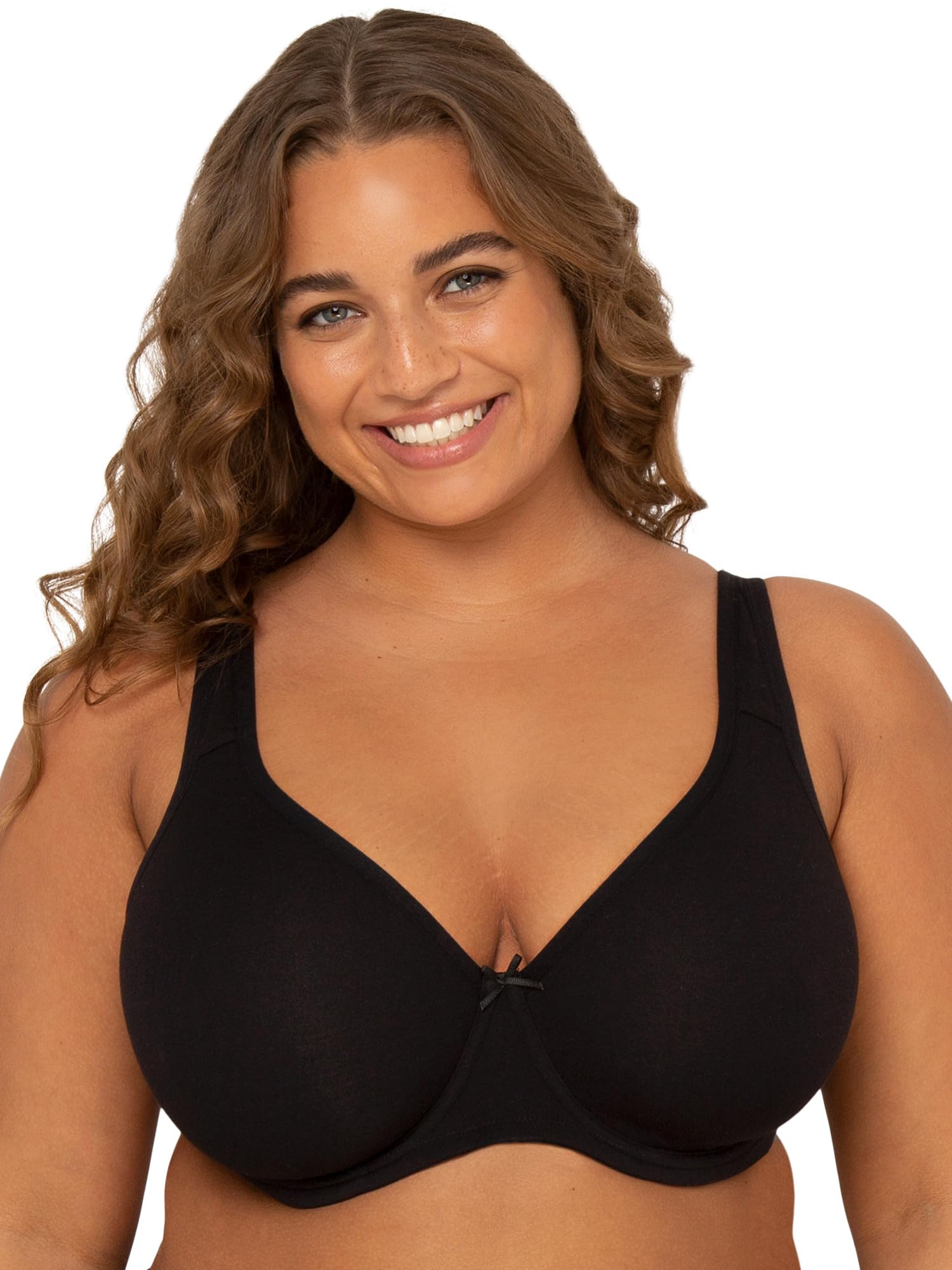 Fruit of the Loom Women's Plus-Size Cotton Unlined Underwire Bra - Comfortable Support for Everyday Wear, Work & Leisure