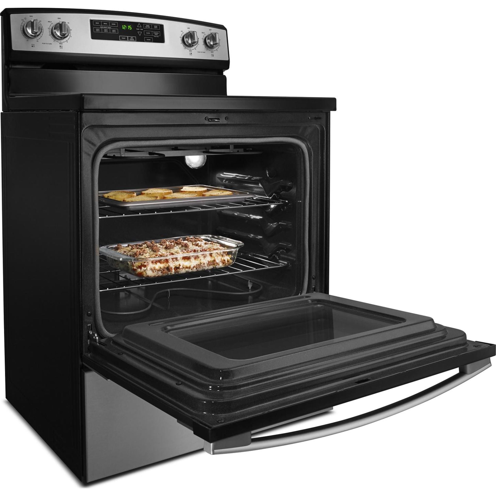 Amana Self-Cleaning Range YAER6603SFS - 30 Inch Stainless Steel Gas Oven with 5 Burners & Convection Bake - Perfect for Home Kitchens & Professional Cooking