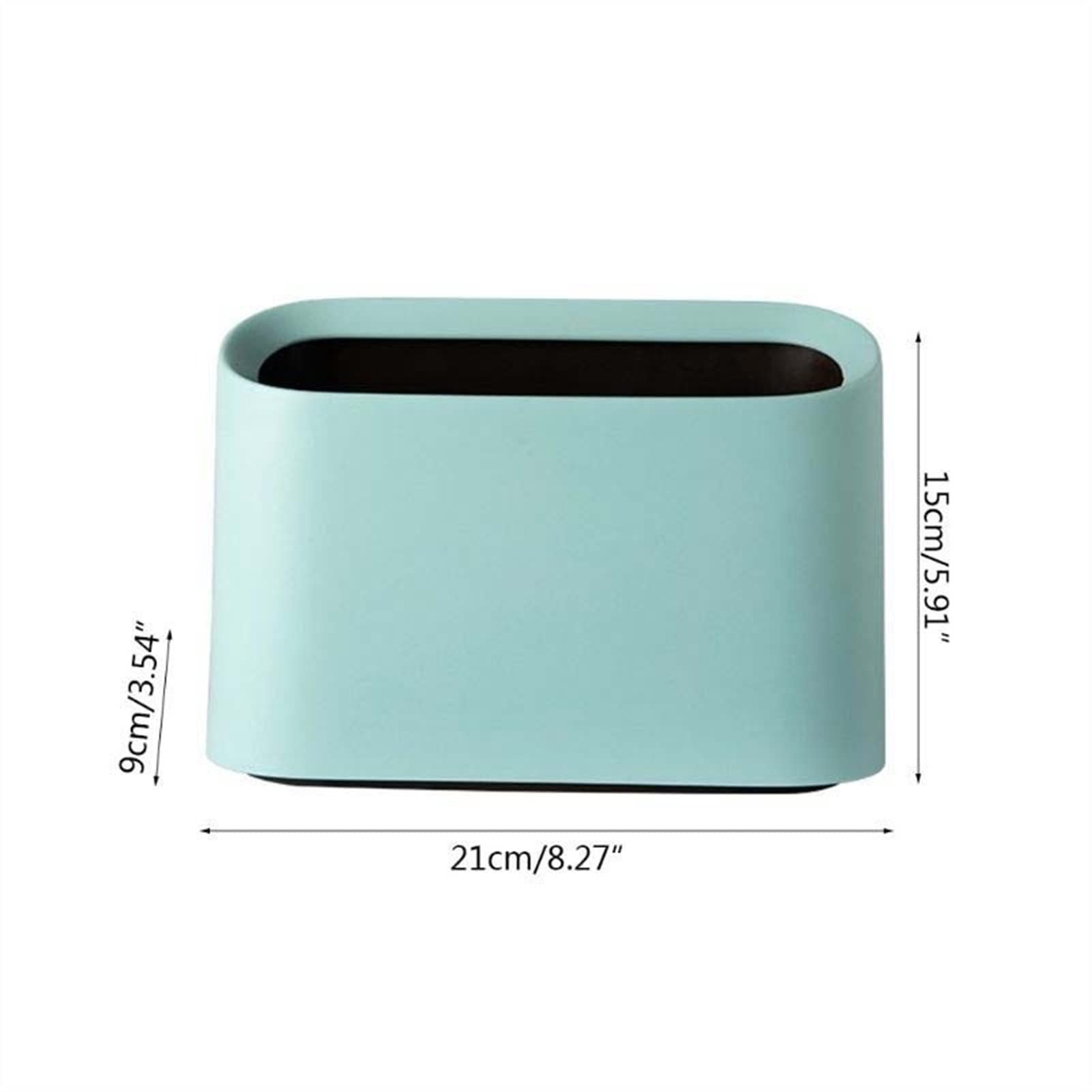 TOMYEUS Small Pink Plastic Trash Can - Mini Bathroom & Desktop Waste Bin for Home, Office, Dorm - Perfect for Bathroom Counter, Bedside Table, Office Desk (6L Capacity)