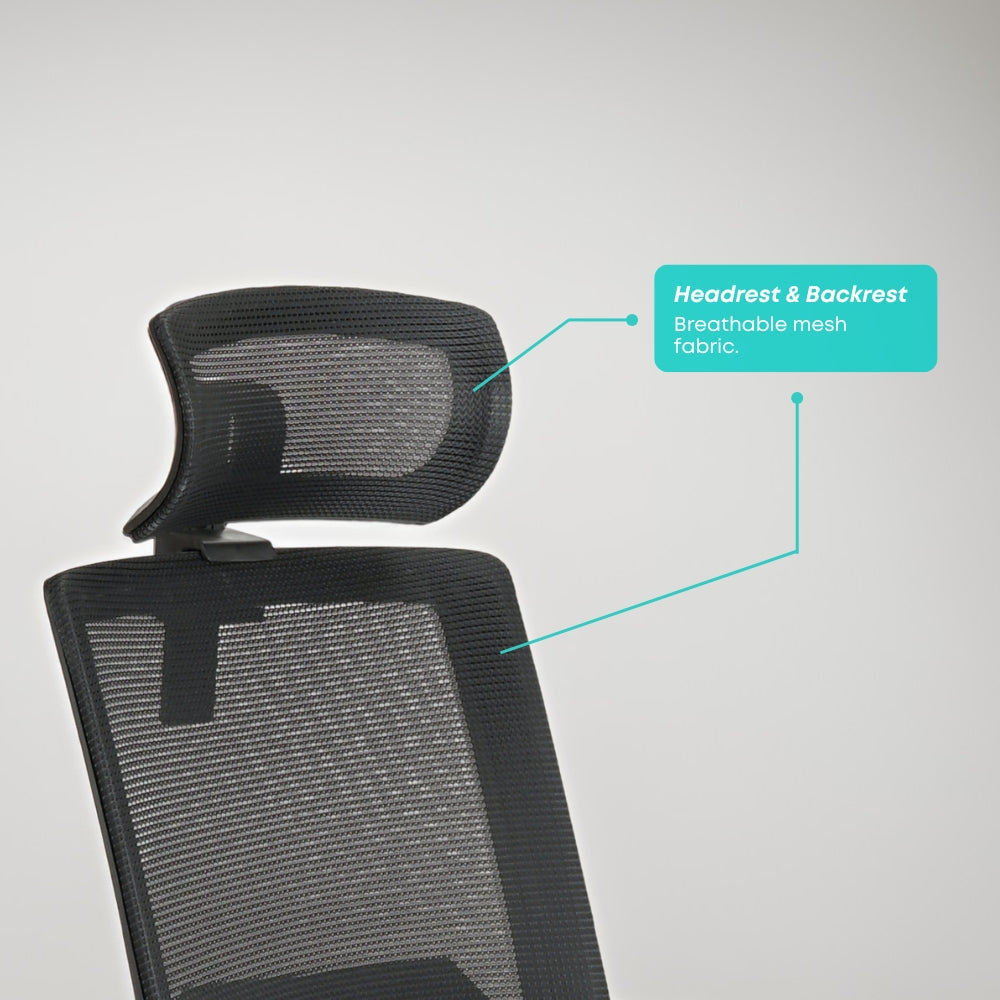Ergonomic Flex Highback Office Chair with Lumbar Support - Adjustable Height & Swivel for Home, Office, and Gaming Use