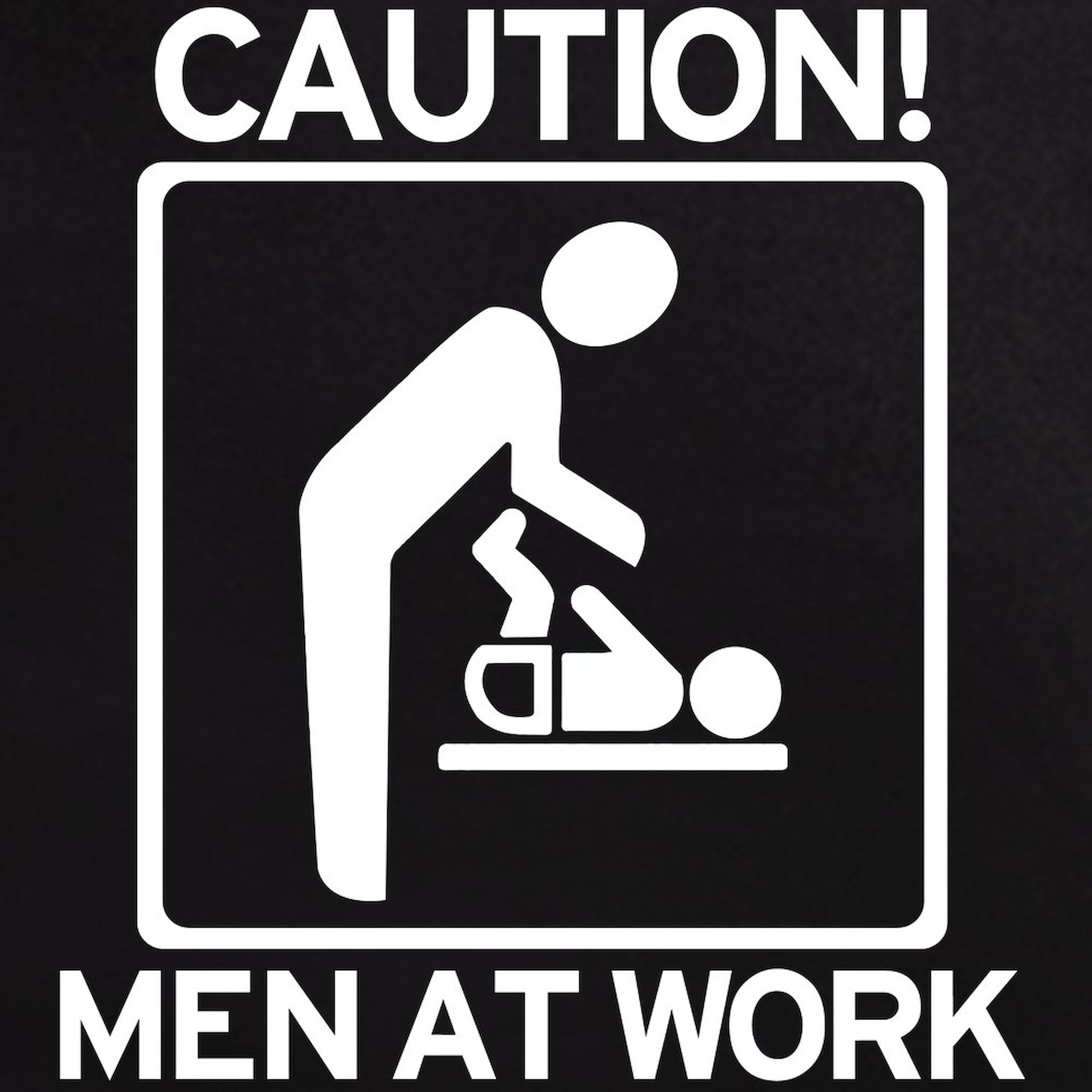 New Dad To Be Caution Men At Work Novelty Pajama Set - Comfortable Dark P Men's Sleepwear PJs for Expecting Fathers | Perfect Gift for Baby Shower & Relaxing at Home