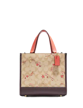 Coach Dempsey Tote 22 in Signature Canvas with Heart & Star Print - Stylish Women's Shoulder Bag for Work, Travel & Everyday Use