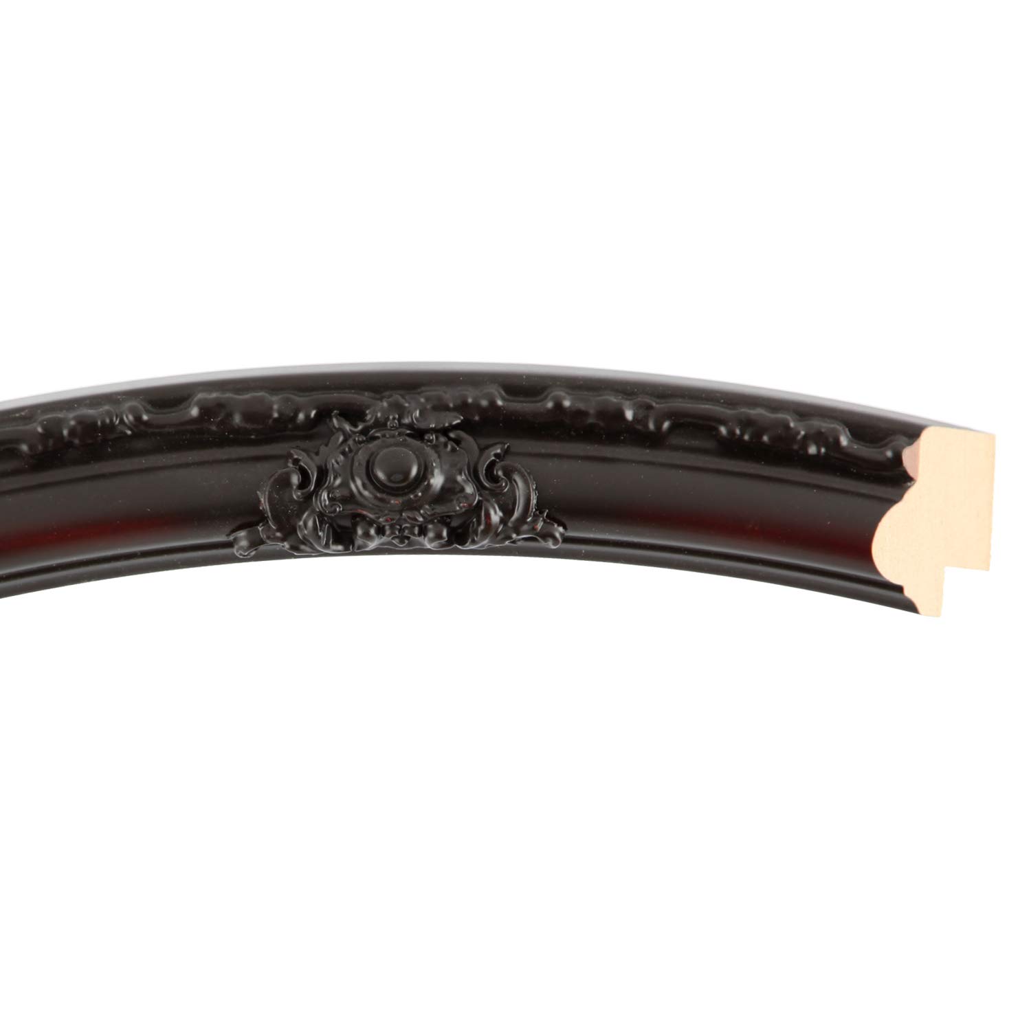 Jefferson Style Oval Beveled Wall Mirror - 26x38 Inches Rosewood Frame - Elegant Home Decor for Living Room, Bedroom & Entryway