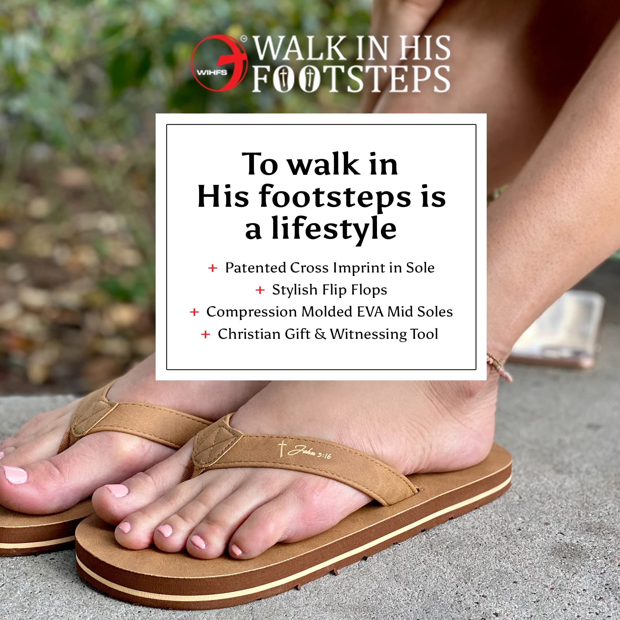 Women's Christian Sandals with John 3:16 Bible Verse - Comfortable Flip Flops for Church, Beach & Everyday Wear - Unique Religious Apparel & Footwear