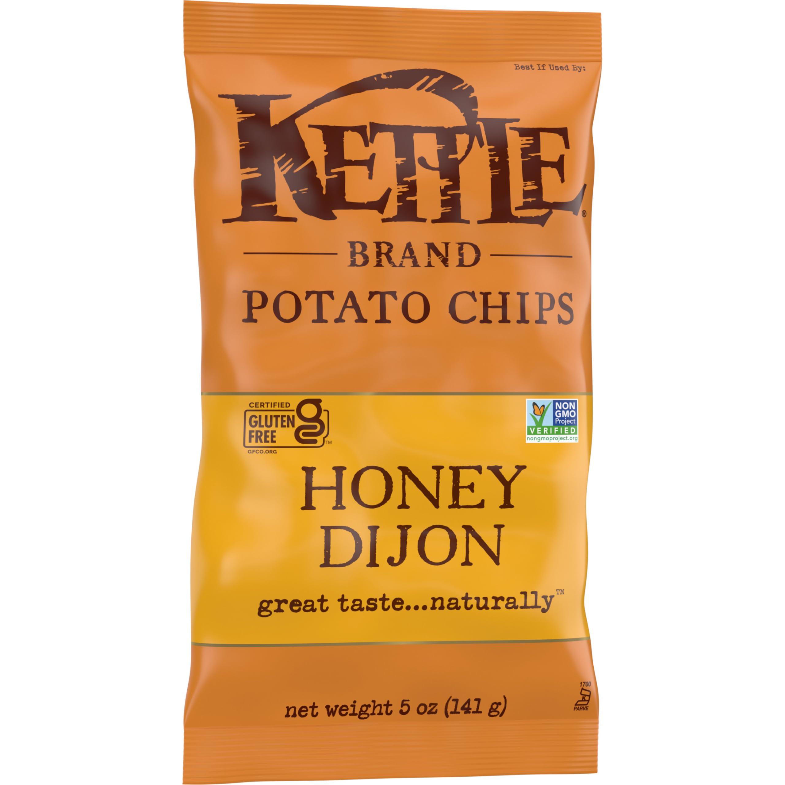 **Kettle Brand Honey Dijon Potato Chips – 5 Oz Bag – Crunchy, Gluten-Free Snacks for Parties, Picnics & Lunchboxes**