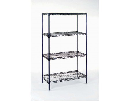 Nexel Industries 21247N 21x24x74 Inch Electroplating Starter Shelf Unit | Heavy Duty Metal Storage Rack for Jewelry Making, Metal Plating & Workshop Organization | Durable Industrial Shelving for Small Parts & Tools