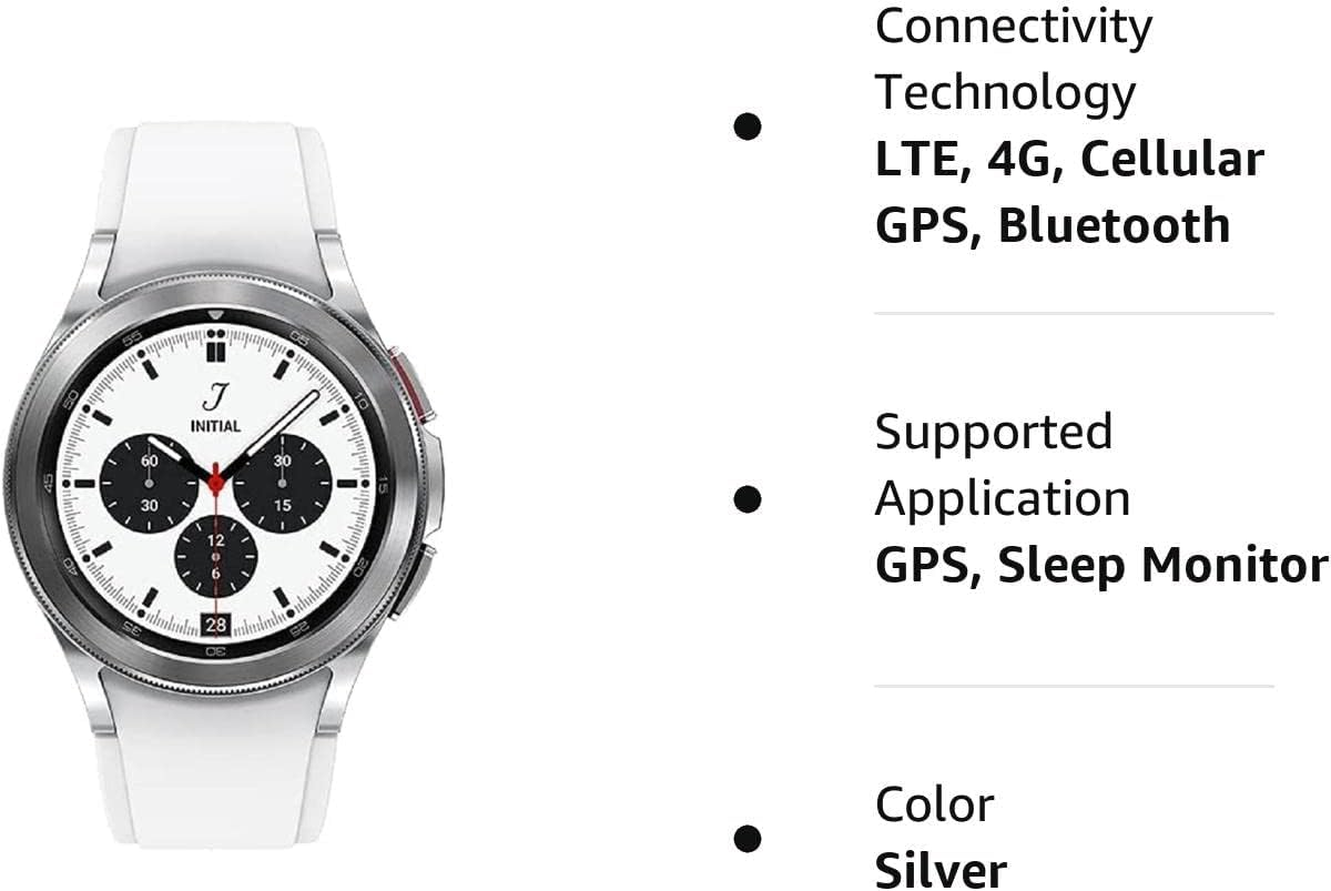 SAMSUNG Galaxy Watch 4 Classic 42mm Smartwatch (Black) with Bonus Band - ECG Monitor, Fitness & Sleep Tracker, GPS, Fall Detection, Bluetooth - US Version (Silver) | Perfect for Running, Workouts & Health Monitoring