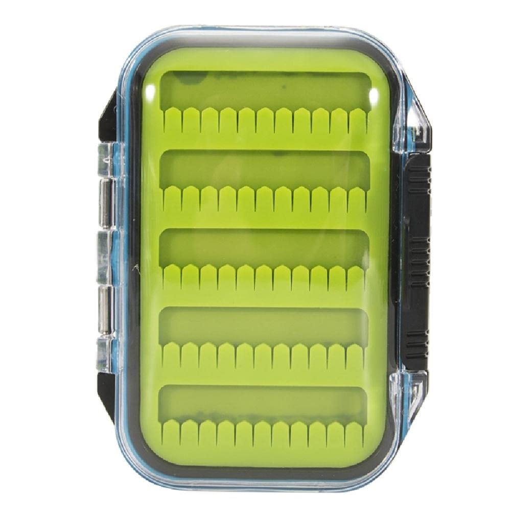 FTYRWU7IWO Large Clear EVA Foam Fly Fishing Tackle Box - Transparent Slim Design for Competition Hooks & Lures - Perfect for Fly Fishing, Shore Fishing, and Tournament Anglers