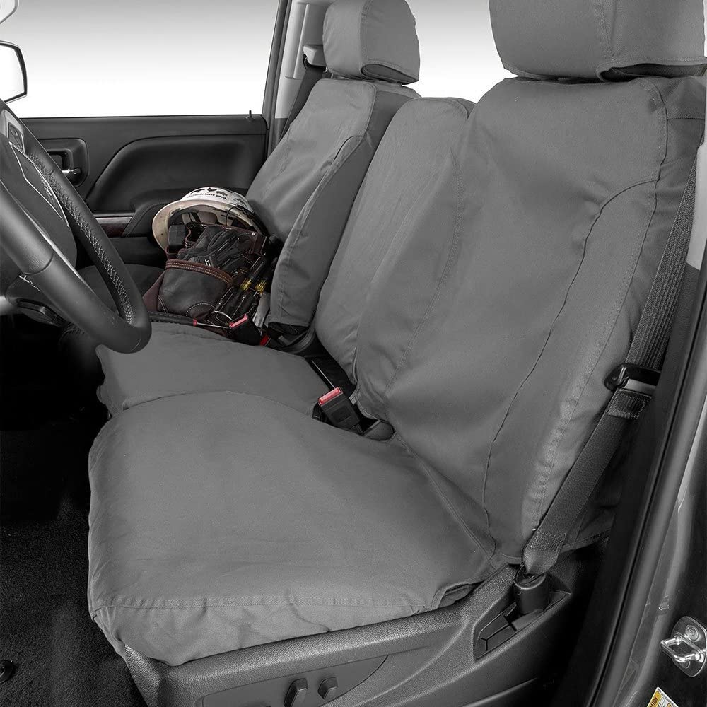 Covercraft SS2512PCGY Custom Fit Seat Covers - Durable Car Seat Protectors for Trucks, SUVs & Cars | Perfect for Daily Commute, Road Trips & Outdoor Adventures