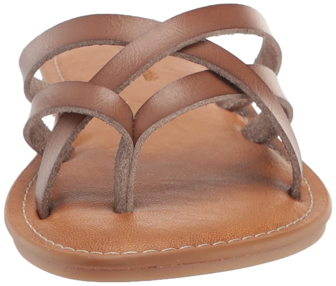 Amazon Essentials Women's Strappy Slide Flat Sandal - Comfortable Summer Casual Sandals for Women, Beach, Pool & Outdoor Wear