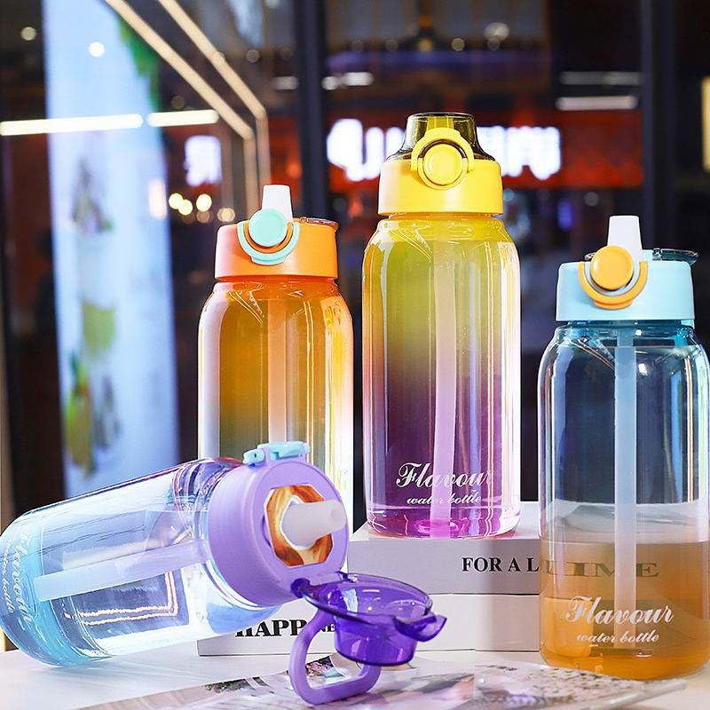 SQUICKLE Flavor Water Bottle with Pods - Leakproof Sports Cup for Gym & Outdoor (1000ml)