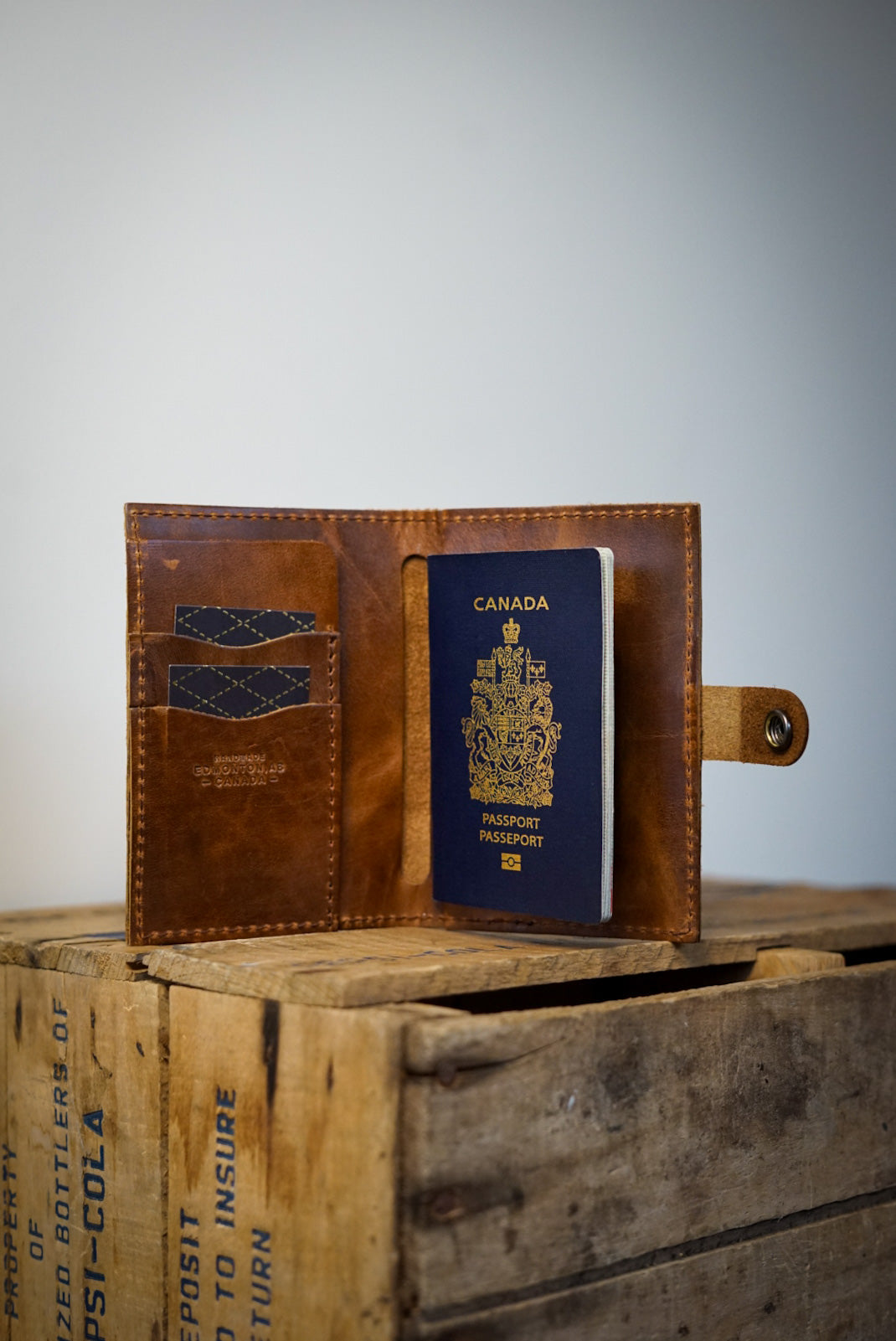 Premium RFID Blocking Passport Wallet - Golden Maple Design for Travel Security & Organization | Perfect for International Trips & Airports