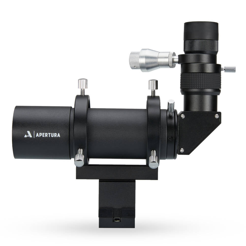 10x50 Right Angle Finder Scope with Illuminated Reticle Eyepiece - Black 50RAF B - Perfect for Astronomy, Hunting & Long-Range Observation