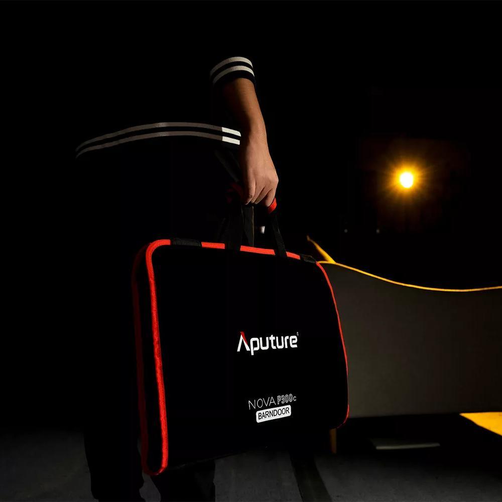 Aputure Nova P300c LED Light with Barn Doors - Professional Photography & Video Lighting for Studio, YouTube, and Film Production