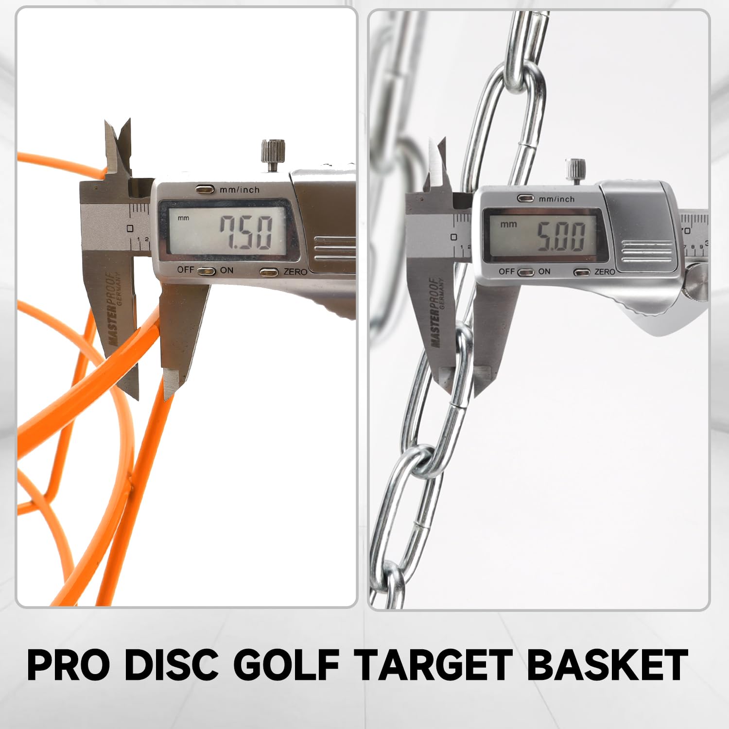 GSE PRO Portable Disc Golf Target Basket - 12 or 24 Chain Metal Practice Basket for Outdoor Disc Golf Training | Perfect for Backyard, Park & Tournament Practice