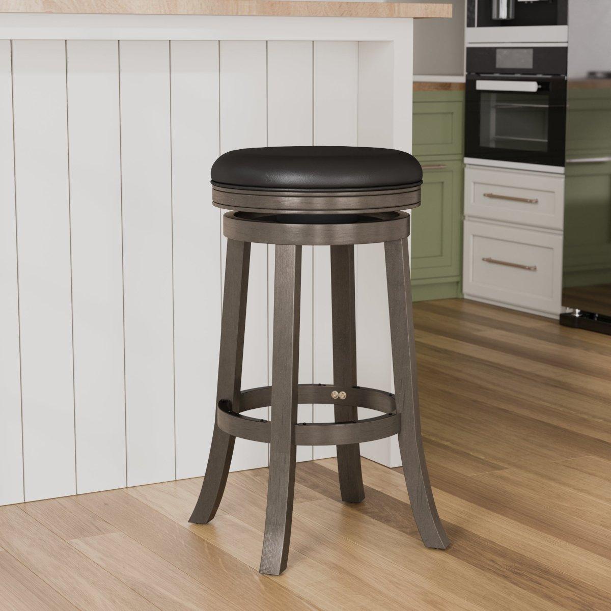 Premium Backless Fabric Swivel Stool - 24