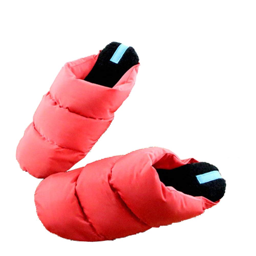 Cozy Memory Foam Down Slippers - Fleece Lined Warm House Shoes for Indoor & Outdoor Use - Perfect for Winter Comfort, Lounging at Home, and Quick Outdoor Errands