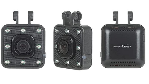 GNET GON3 3 Channel Dash Cam - QHD Front + 1080P Interior & Rear Camera with 128GB Storage - Perfect for Uber, Lyft, Taxi & Fleet Vehicle Security Recording