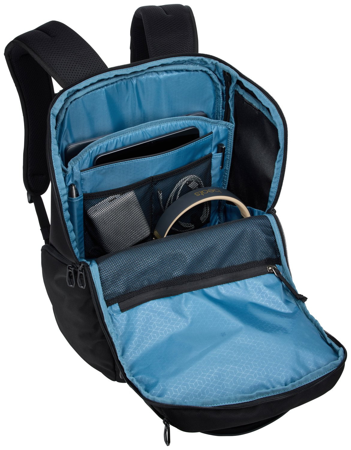 Thule Accent 28L Backpack - Lightweight & Durable Daypack for Travel, Hiking & Commuting - Water-Resistant Black Laptop Backpack with Padded Shoulder Straps