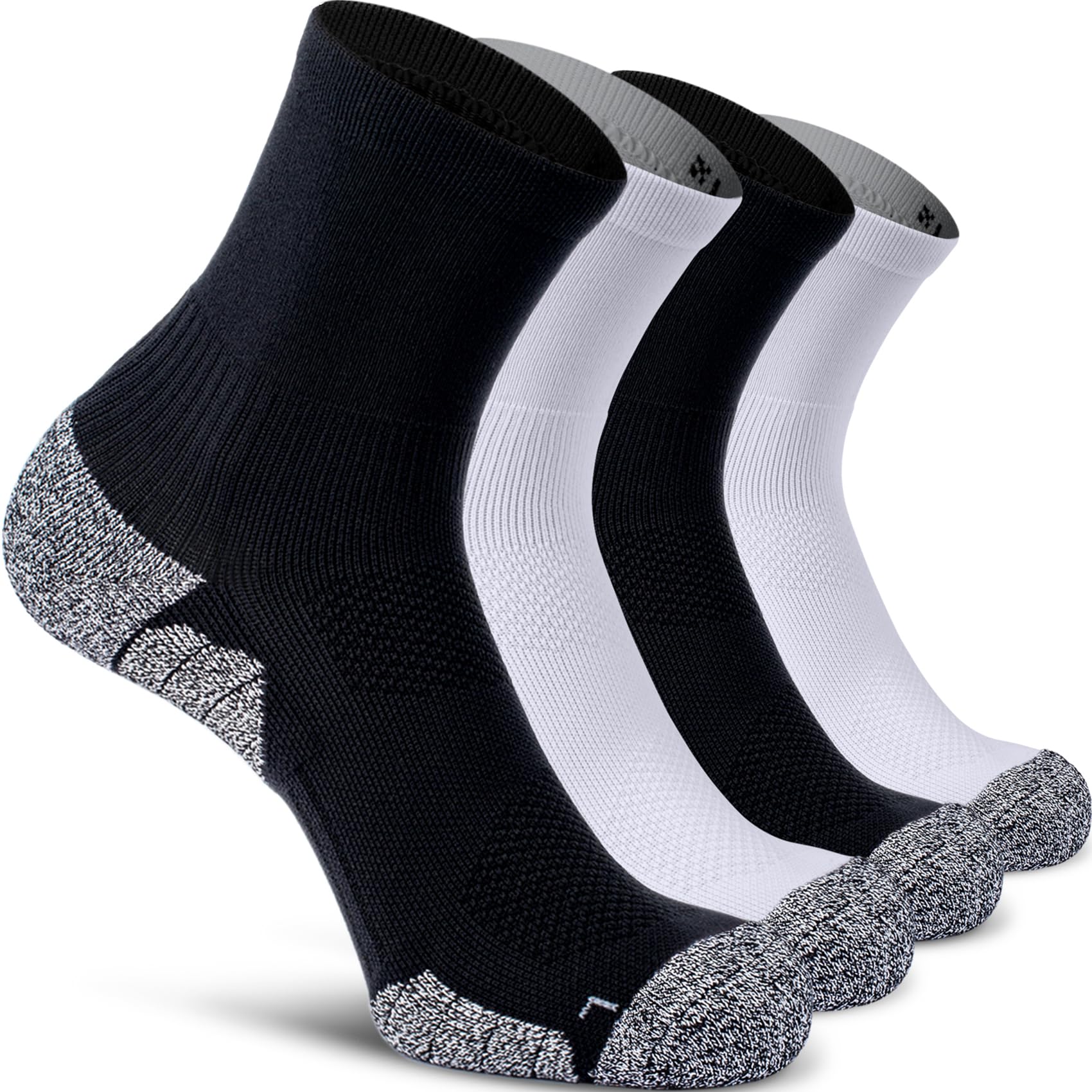 CWVLC Compression Athletic Quarter Socks for Men & Women - Breathable Cushioned Support for Running, Basketball & Workout - Ideal for Sports & Active Lifestyle