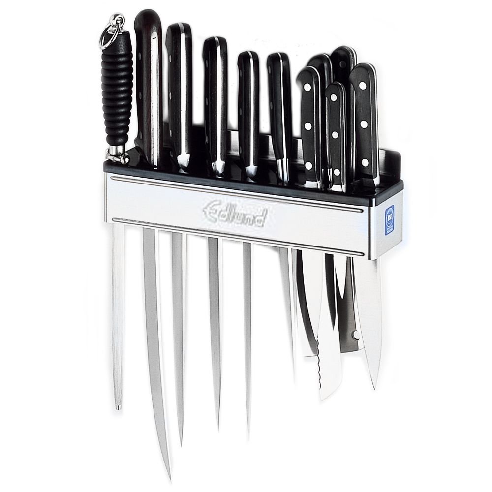 Edlund Stainless Steel Knife Rack - Wall Mount Knife Holder for Kitchen Storage (1 Each) - Perfect for Restaurants, Home Chefs & Professional Kitchens