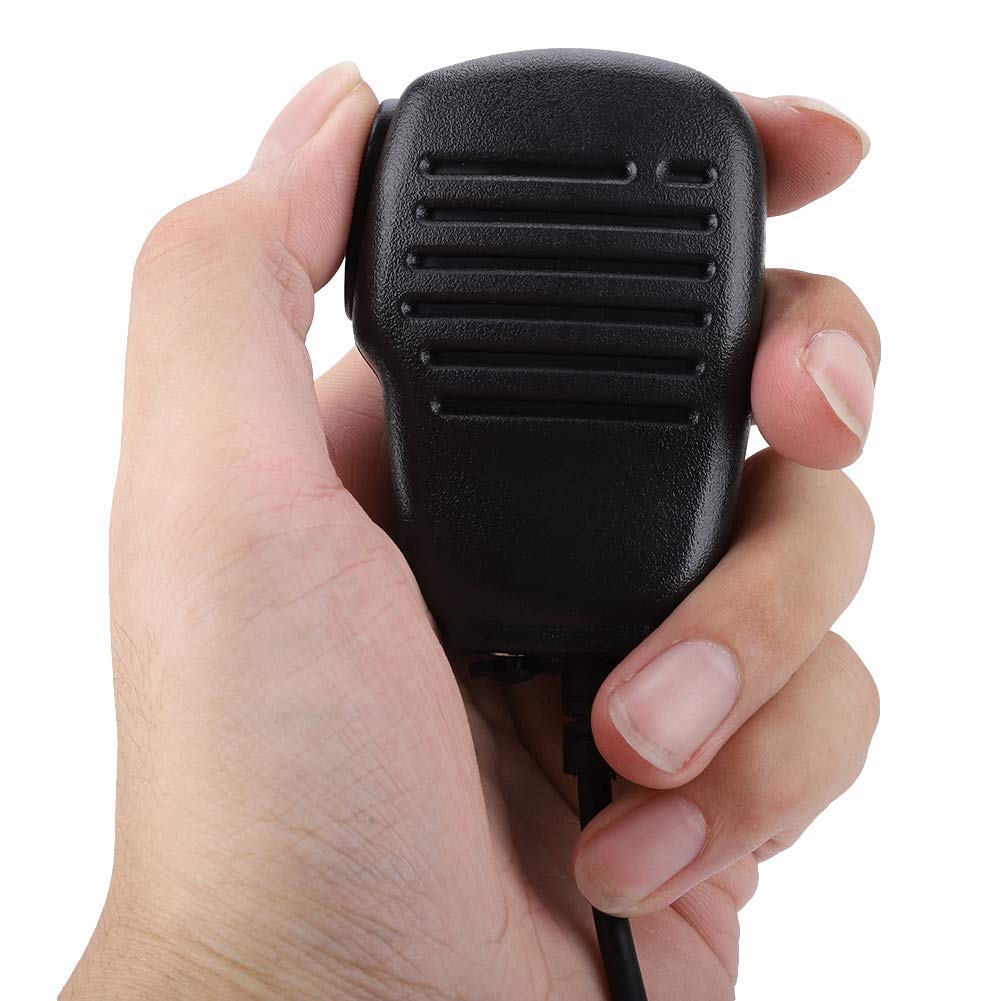 Waterproof 2-Pin Mini PTT Handheld Shoulder Speaker Microphone for UV5R 888S Kenwood TYT Radios - Durable External Mic for Two-Way Communication | Perfect for Outdoor Adventures, Construction Sites & Emergency Response