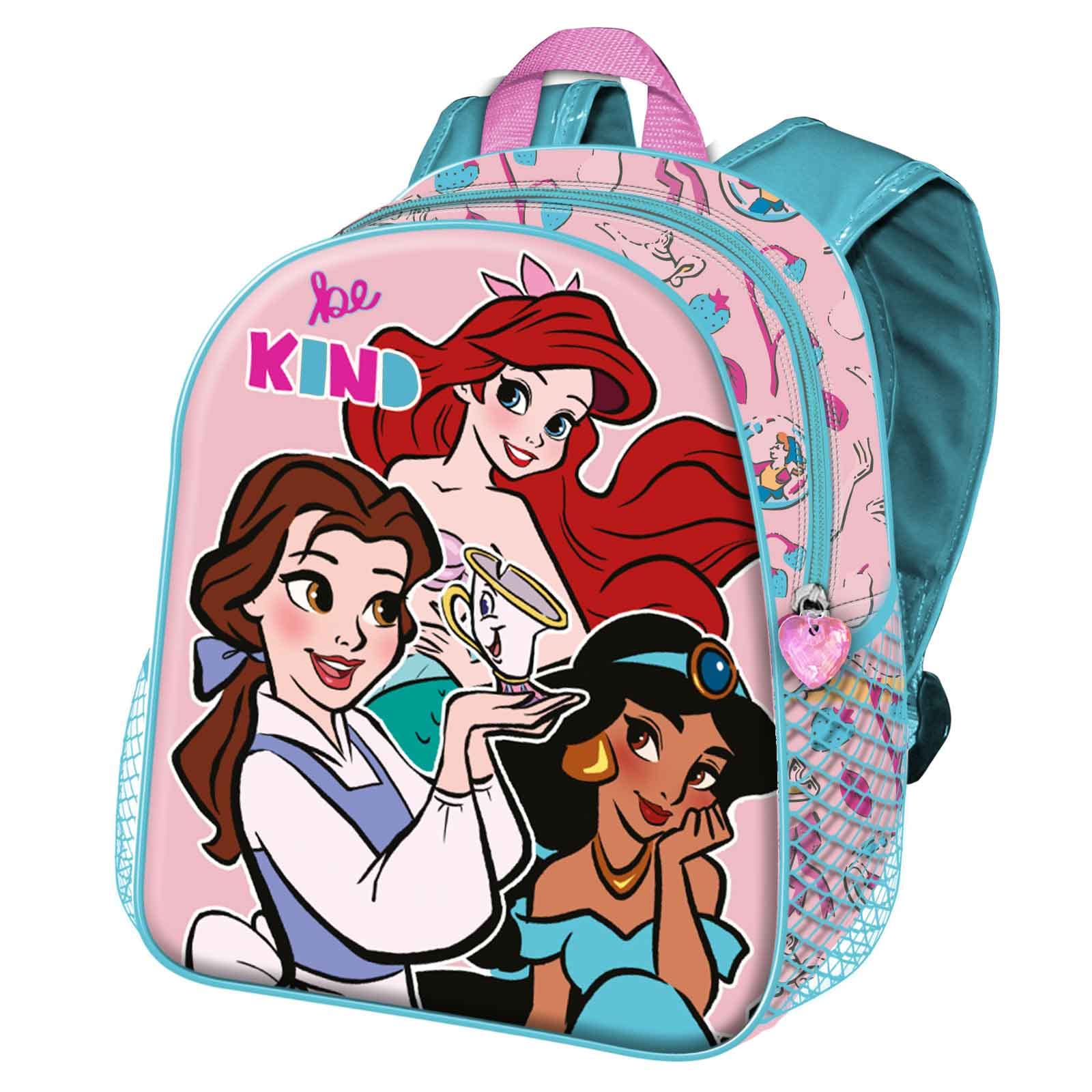 Disney Princess Backpack for Girls - Pink Basic School Bag for Kids, Perfect for School, Travel & Daily Use
