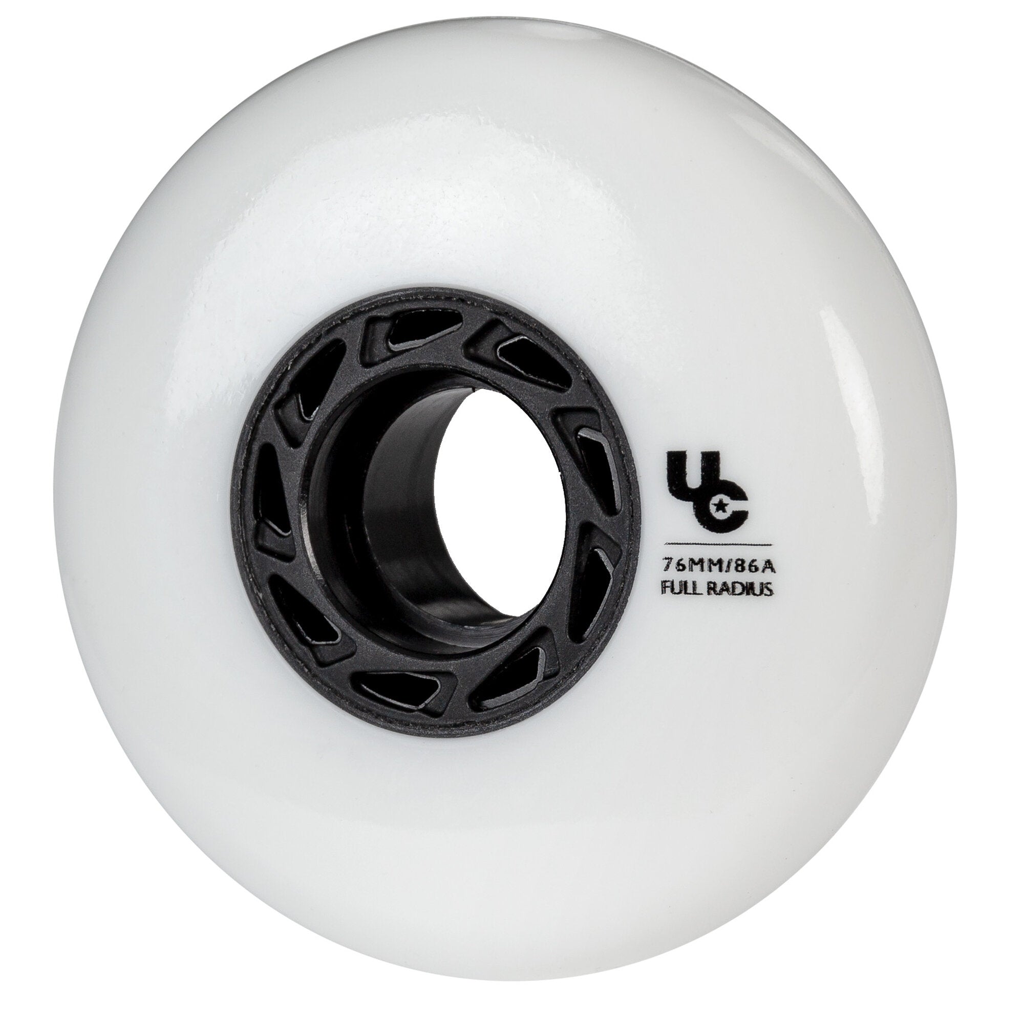 Team 76/86A White Longboard Skateboard Wheels (4-Pack) - Smooth Ride for Cruising, Downhill & Street Skateboarding