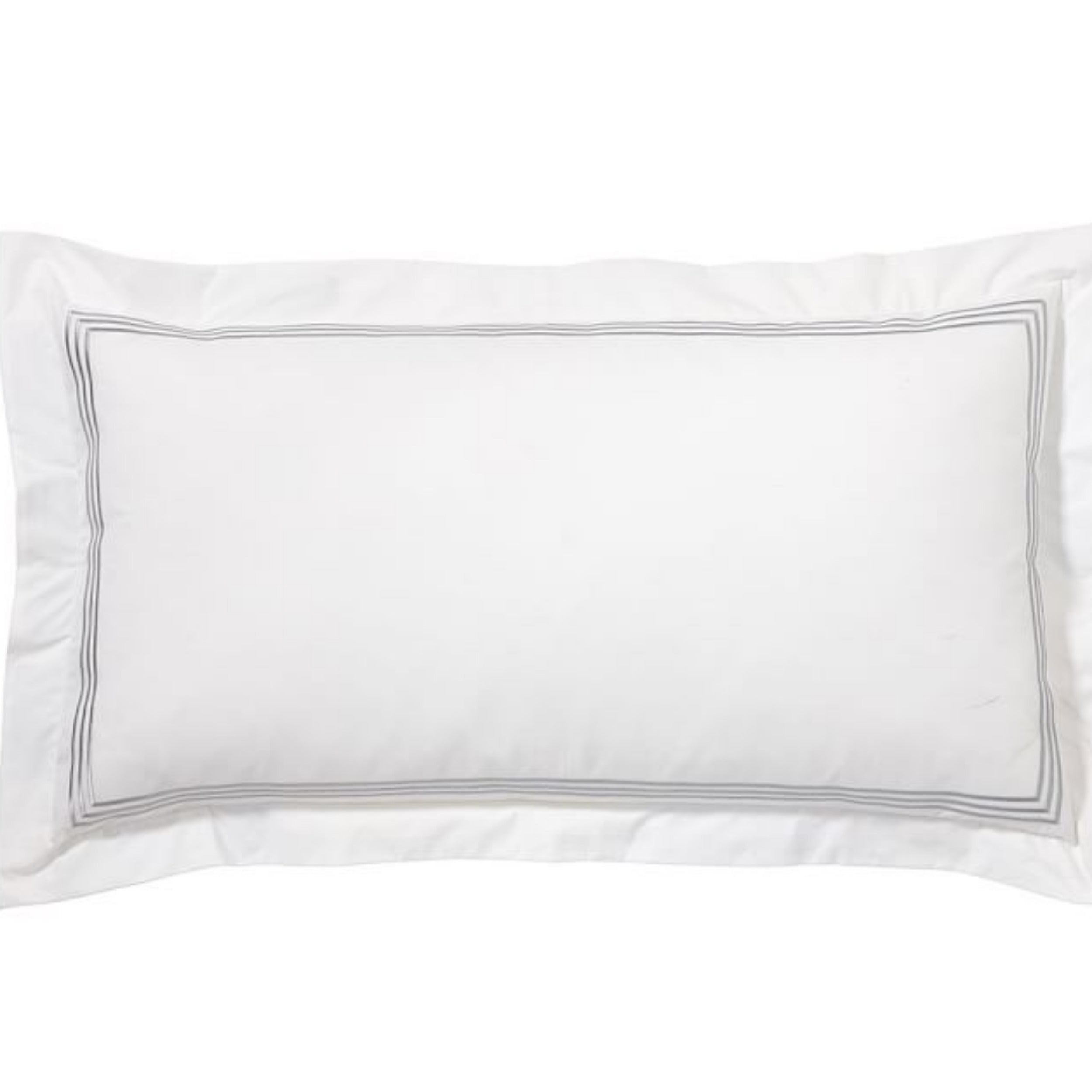 Aura & Belle King Size Embroidered Sham Pillowcase Set - Luxury 100% Cotton Decorative Bedding for Master Bedroom, Hotel Style Home Decor (2 Pack, White) - Perfect for Guest Rooms, Airbnb & Upscale Bedroom Makeovers