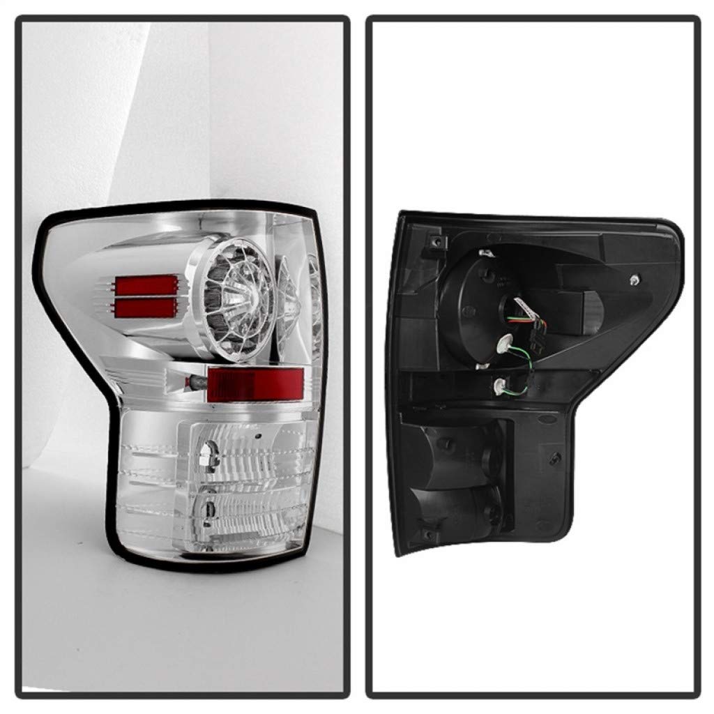 2007-2013 Toyota Tundra LED Tail Lights Pair - Chrome Spyder ALT-YD-TTU07-LED-C (5029591) | Durable Replacement for Enhanced Visibility & Style | Perfect for Off-Roading, Night Driving & Custom Truck Upgrades