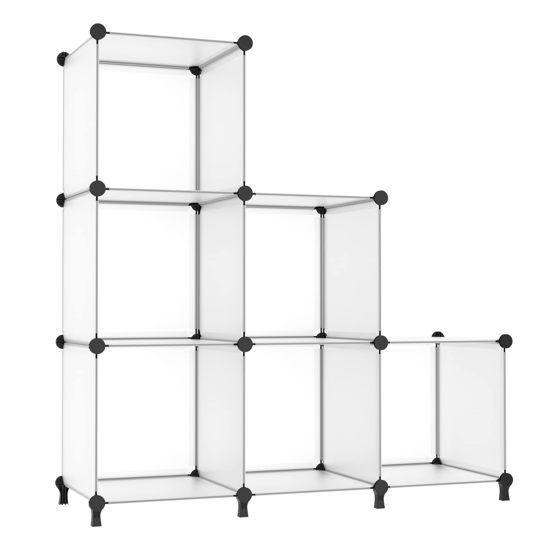 AWTATOS 6 Cube Closet Organizer - Stackable DIY Storage Shelves for Clothes & Accessories | Translucent Modular Shelving Unit for Bedroom, Closet & Home Organization | Perfect for Small Spaces & Wardrobe Storage