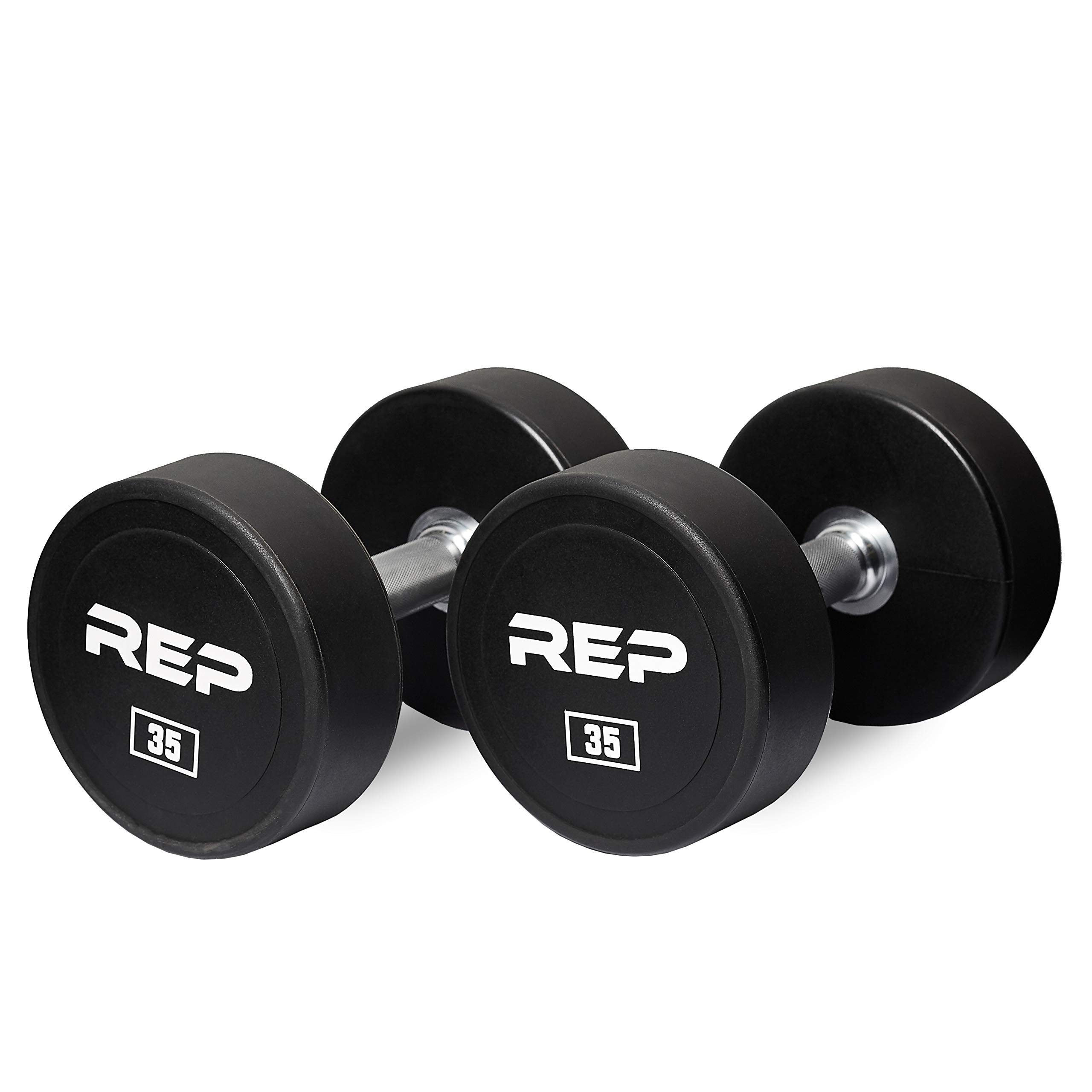 Premium Rep Fitness Urethane Coated Dumbbells - Individual Pairs & Complete Sets for Home Gym, CrossFit & Strength Training