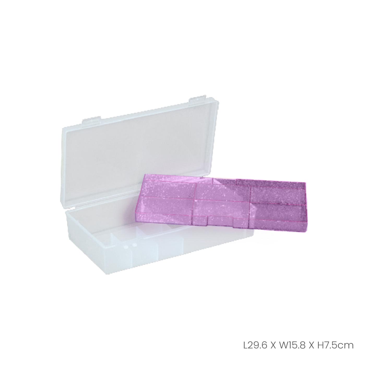 2 Layer 9 Compartment Plastic Storage Box (2905) - Perfect for Organizing Jewelry, Crafts, Office Supplies & Small Parts