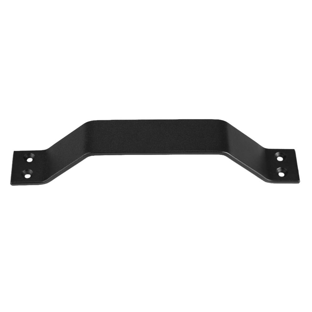 Heavy Duty Black Sliding Door Handle - Solid Carbon Steel Cabinet & Closet Pull Handle for Barn Doors, Gates & Room Dividers | Rust-Resistant & Durable Hardware for Home, Office & Commercial Spaces