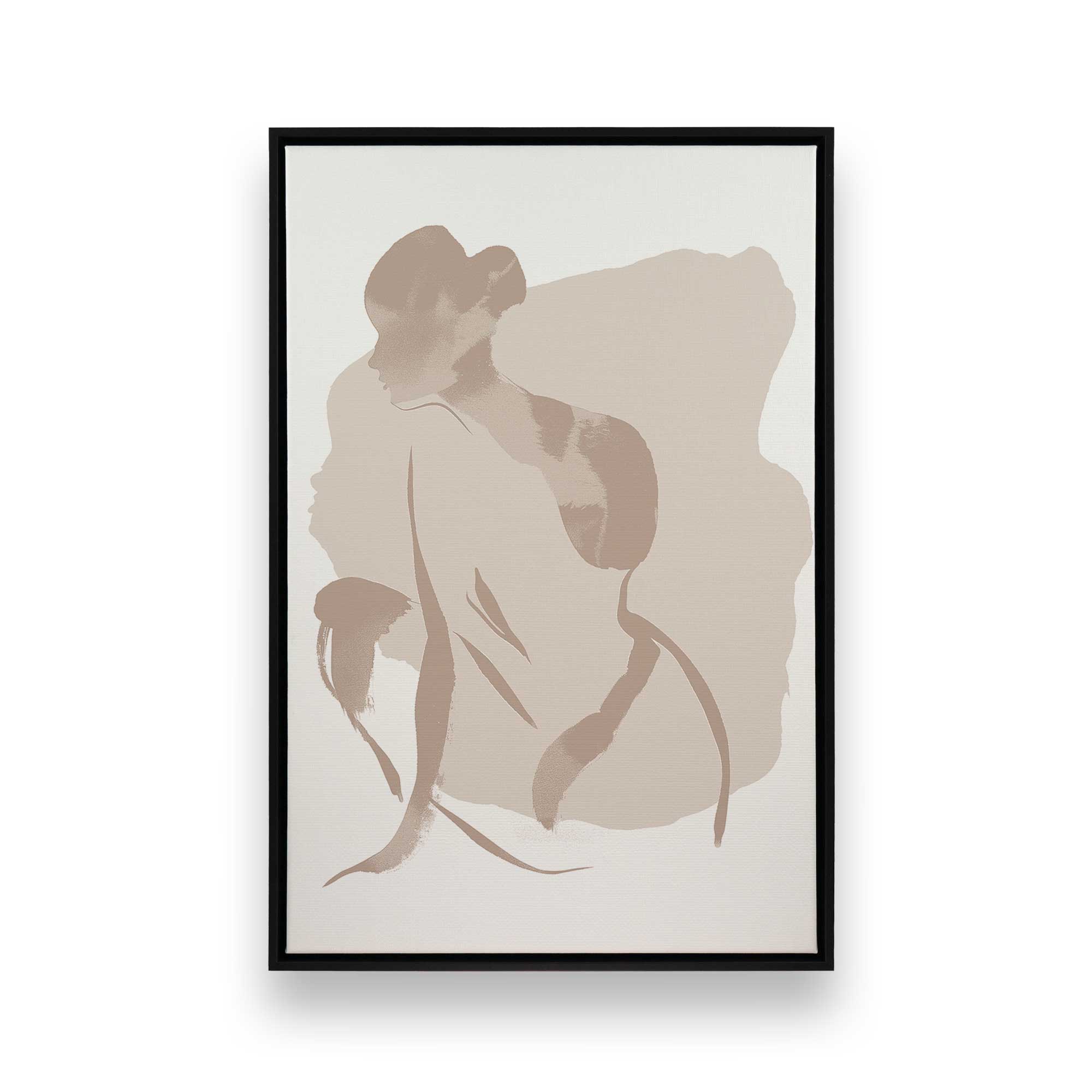 Gentle Contours Canvas Wall Art Print - Modern Abstract Painting for Living Room, Bedroom & Office Decor
