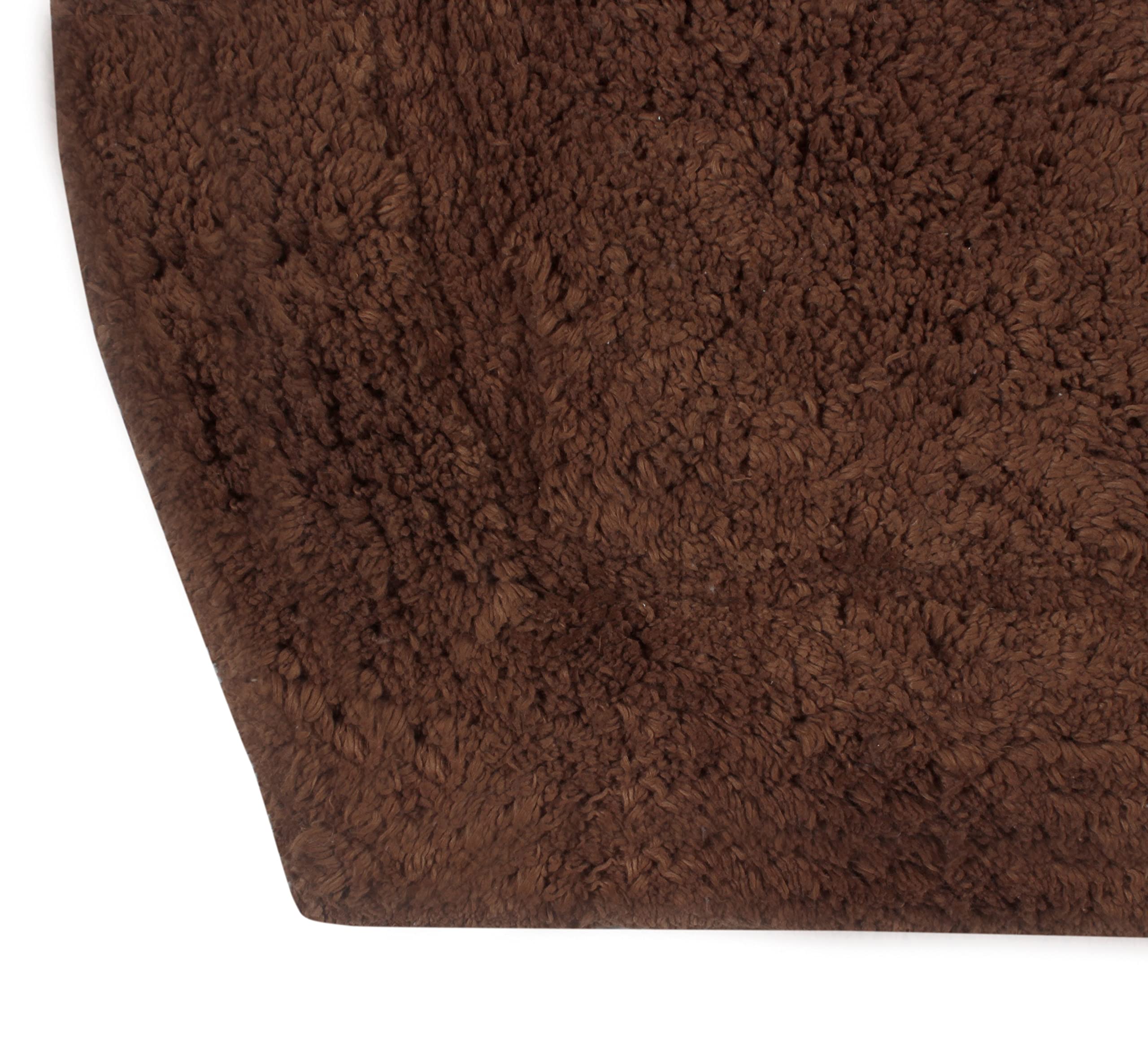 Home Weavers Waterford Collection 100% Cotton Tufted Bath Rug Set - Ultra Soft & Absorbent Non-Slip Plush Bath Mats (5-Piece, Chocolate) | Machine Washable Bathroom Carpet for Shower, Tub & Vanity Areas