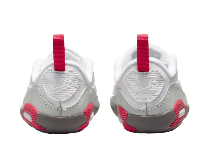 Nike Crib Max 90 White/White-Light Silver Baby Shoes (CI0424 116) - Size 3 | Comfortable & Stylish Infant Sneakers for Walking, Playtime & Everyday Wear