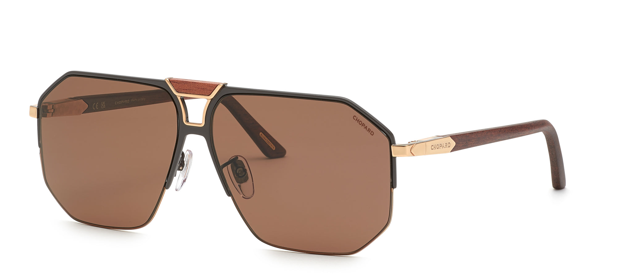 Shiny Rose Gold With Brown/Brown Polarised
