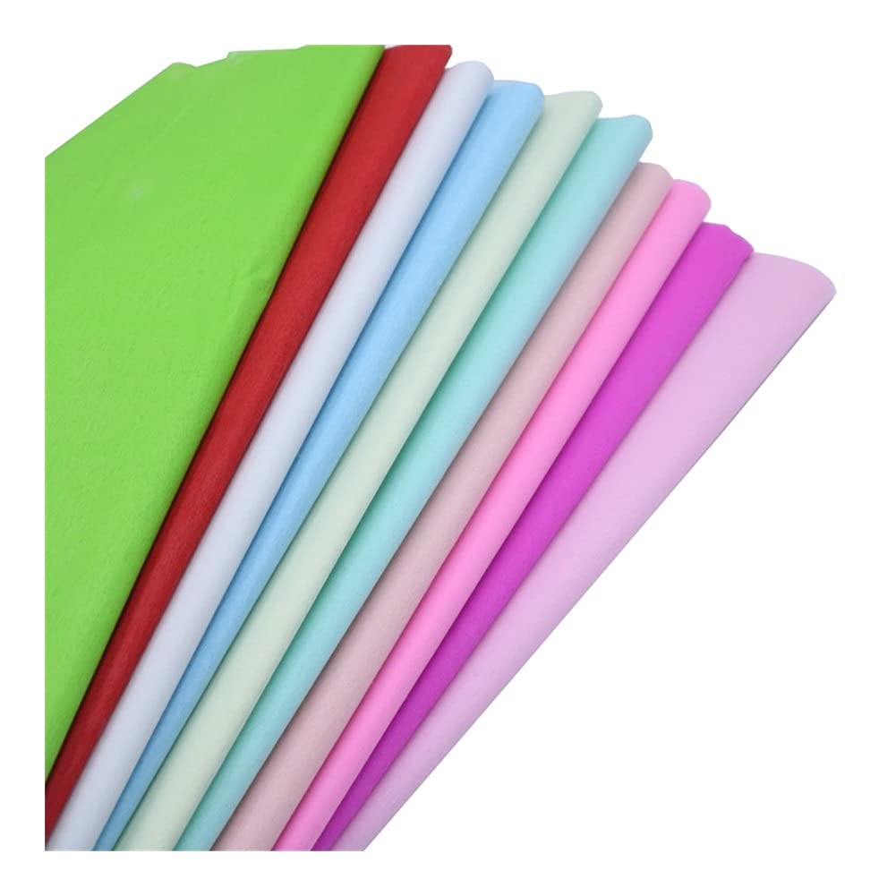 Reversible Wrapping Paper - 38 Sheets/Pack, Multipurpose Single Color Tissue Paper for Flower Bouquet Packaging, DIY Decoration, Handmade Crafts & Gift Wrapping (Mixed Colors) - Perfect for Birthday, Wedding, Party & Holiday Gifts
