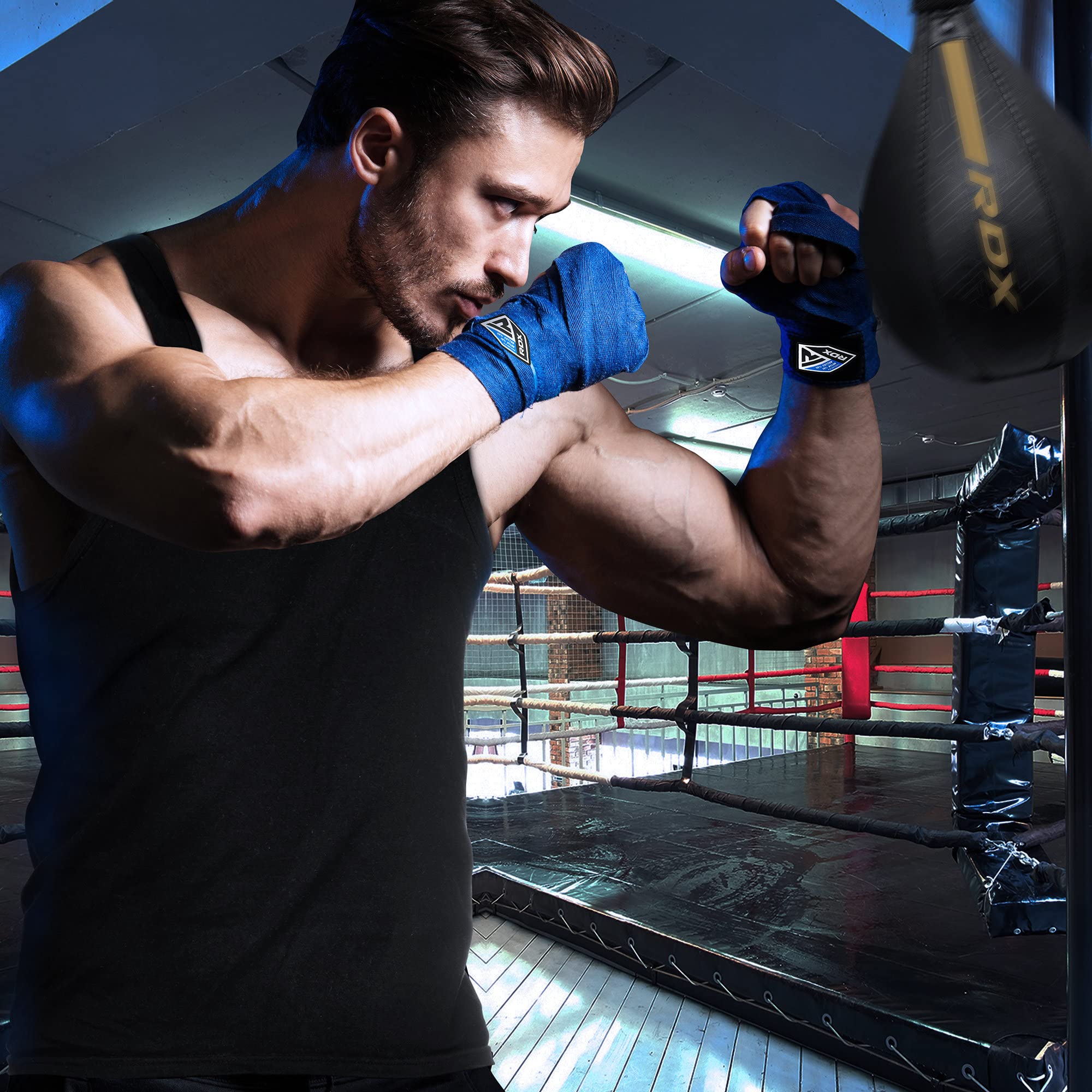 RDX Speed Bag Boxing Ball and Swivel Set - Premium Maya Hide Leather Punching Bag with Extra Bladder for MMA, Muay Thai, Kickboxing Training | Home Gym Equipment for Boxing Workouts & Martial Arts Practice | Perfect for Home Fitness, Boxing Drills, and Combat Sports Training