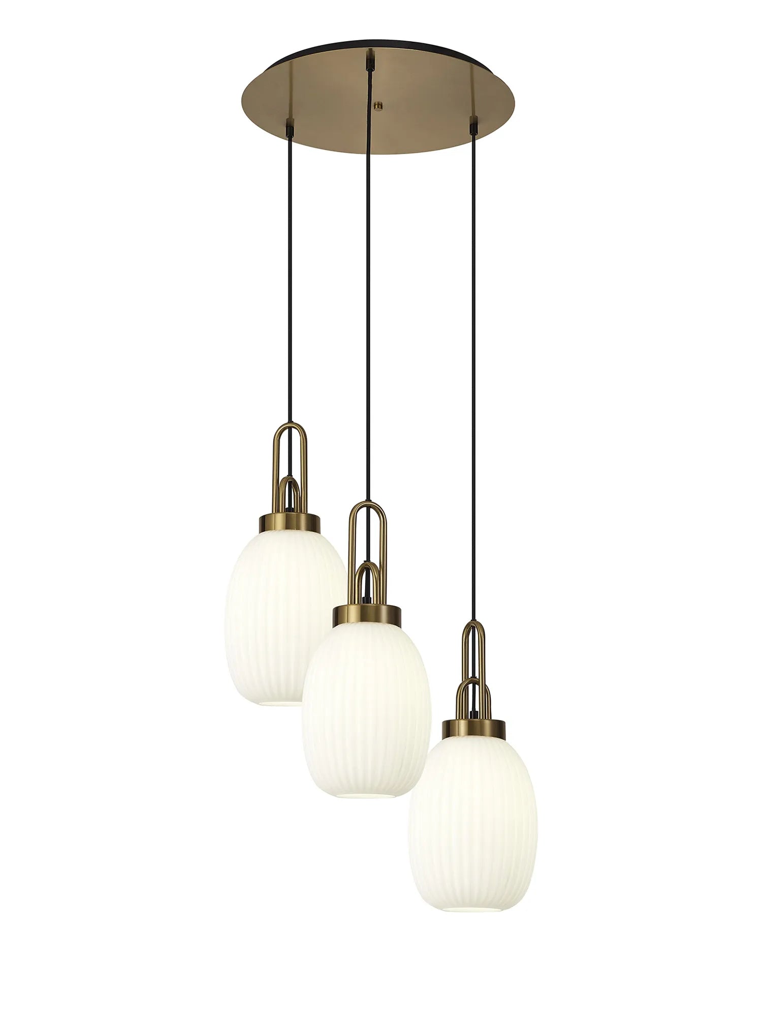 Stylish Cadiz 3-Light Cluster Pendant - Modern Ceiling Lighting Fixture for Dining Room, Kitchen Island & Living Room Decor