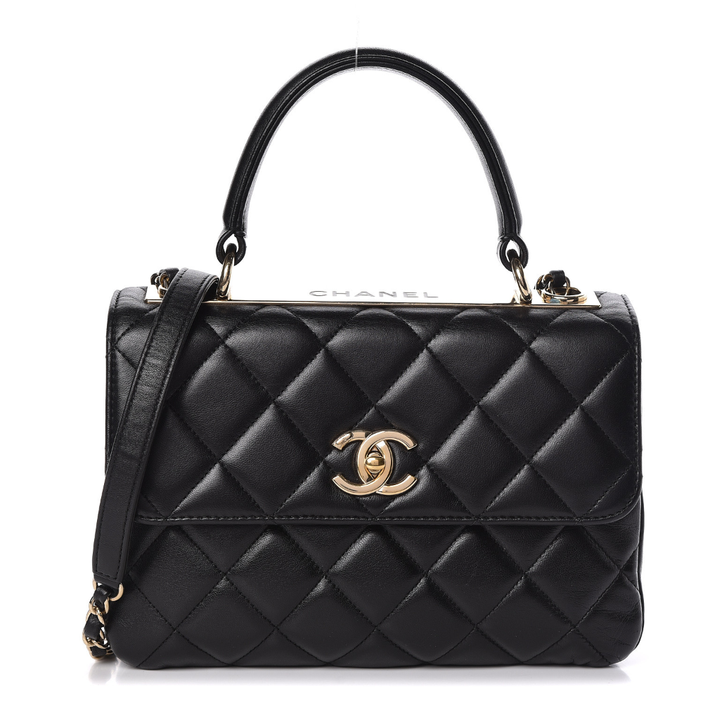 Chanel Small Flap Bag With Top Handle Black - Luxury Crossbody Shoulder Bag for Women, Perfect for Date Night & Evening Events