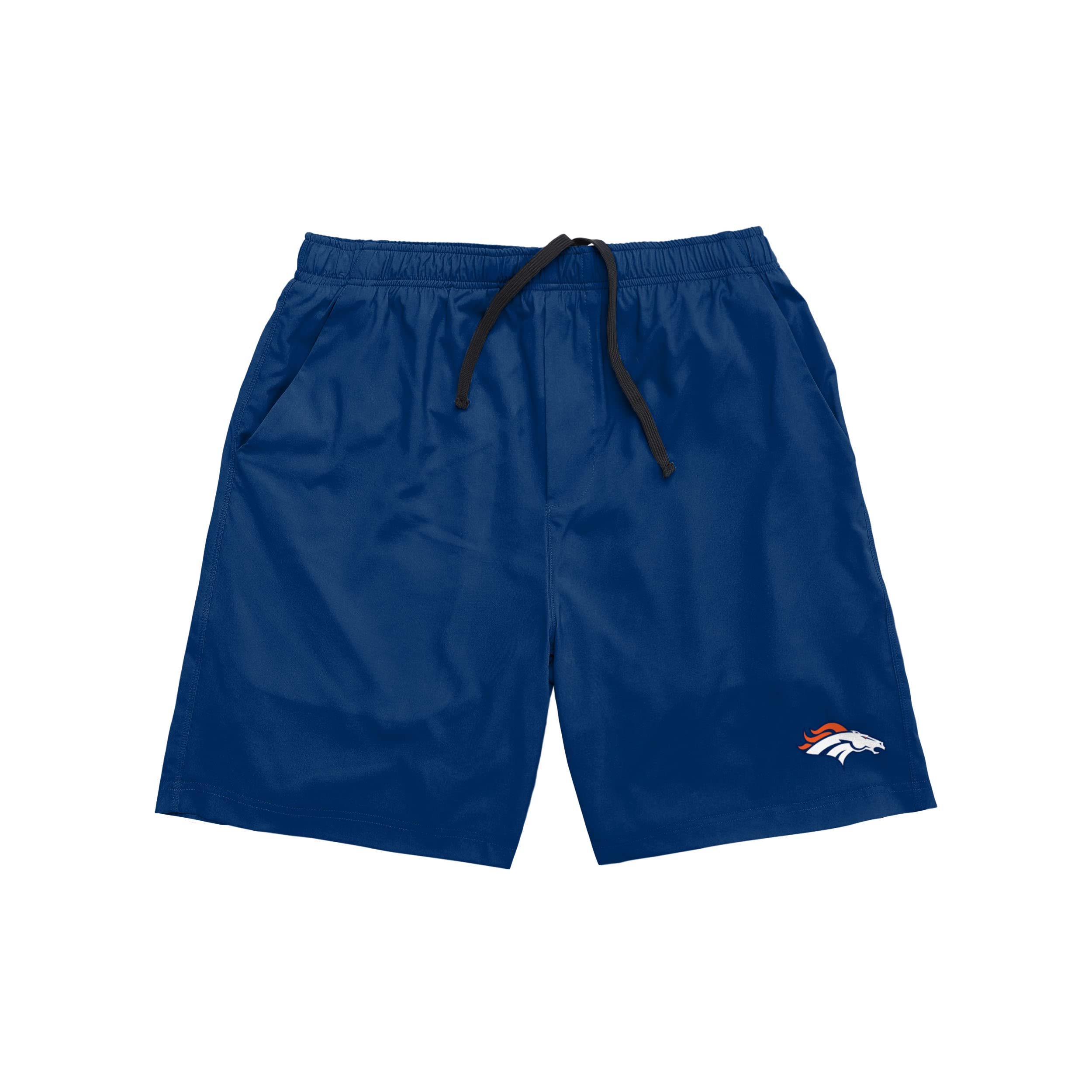 FOCO Denver Broncos NFL Men's Solid Woven Athletic Shorts - XL - Comfortable Casual Wear for Football Games, Lounge & Outdoor Activities
