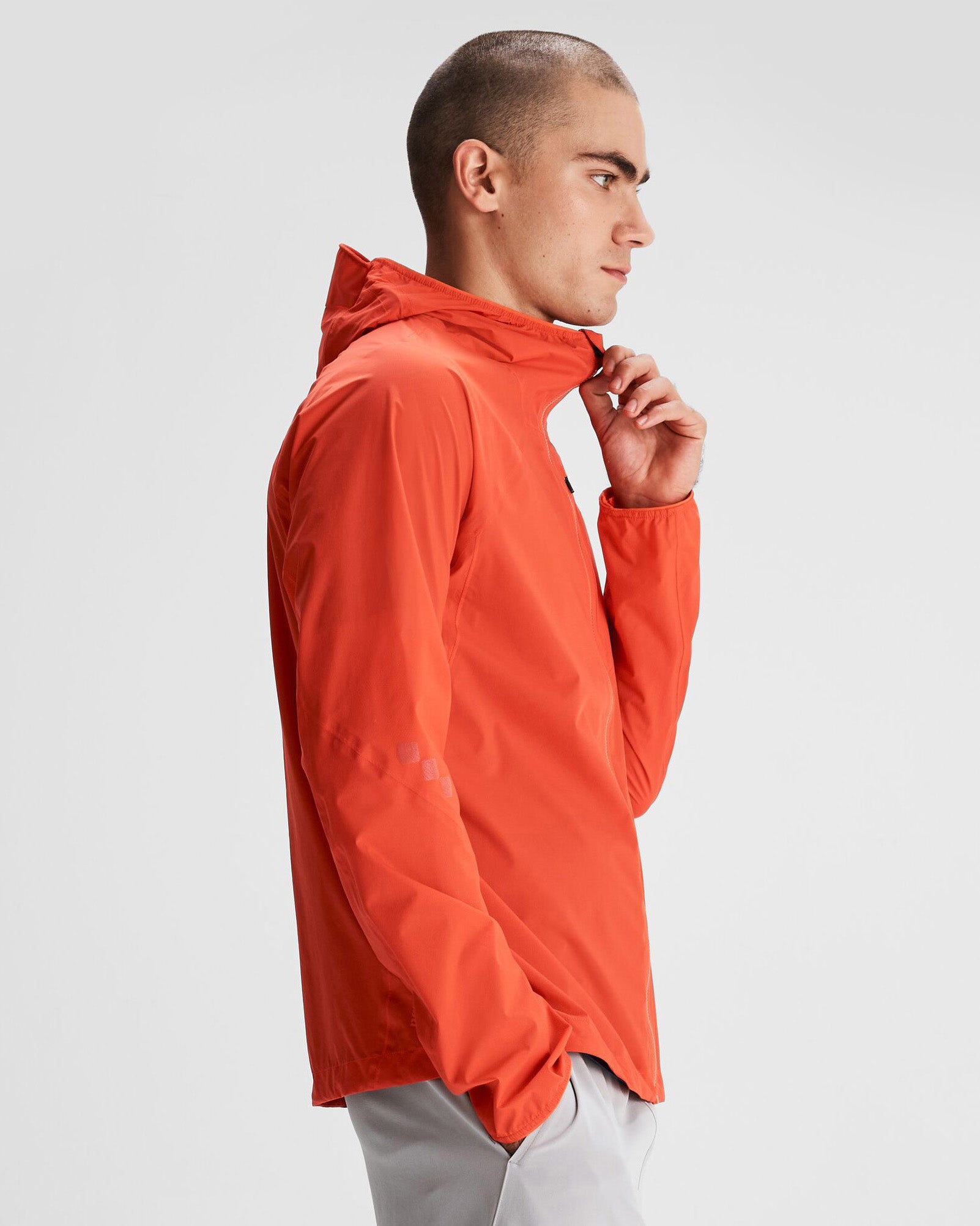 Men's Seeker 2.5L Waterproof Rain Jacket - Lightweight Windbreaker for Hiking & Outdoor Activities (Hut Orange) - Perfect for Camping, Travel & Bad Weather Protection